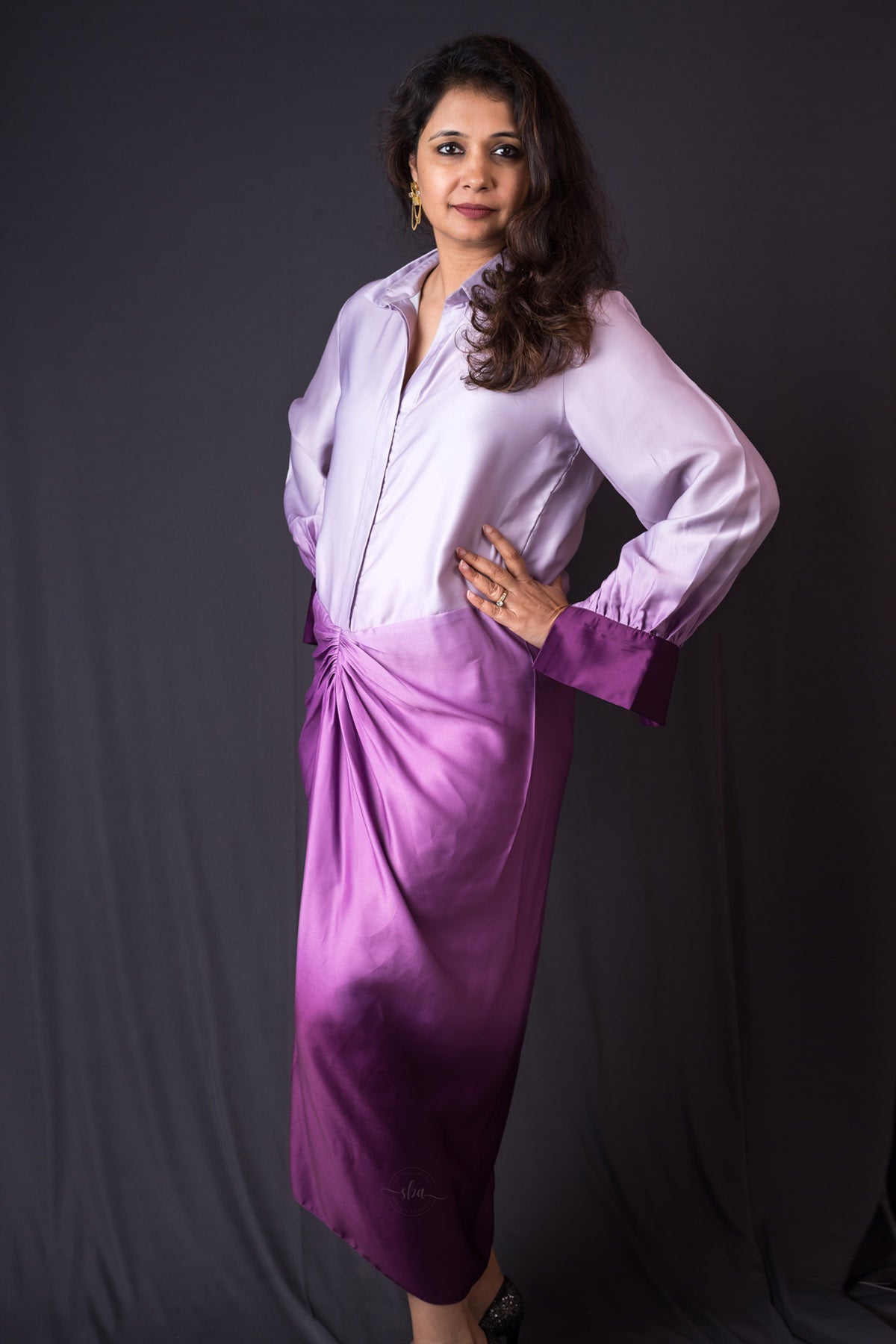ombre shirt dress women Ombr Maxi Shirt Dress - Lisy Black