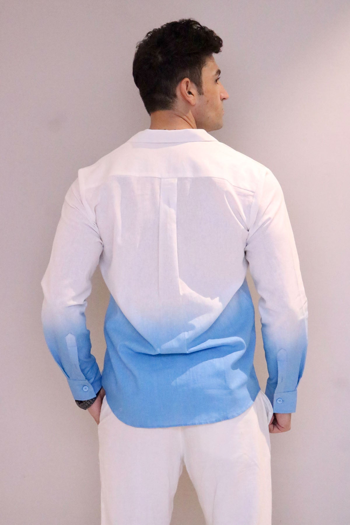 Ombre Linen Casual Shirt