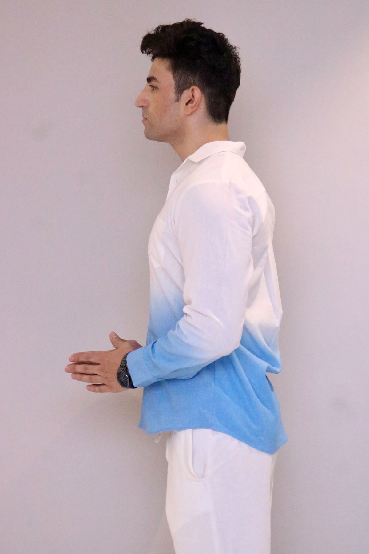 Ombre Linen Casual Shirt