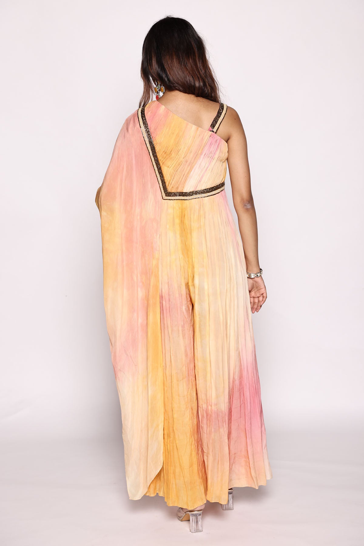Ombre Silk Flat Chiffon Jumpsuit
