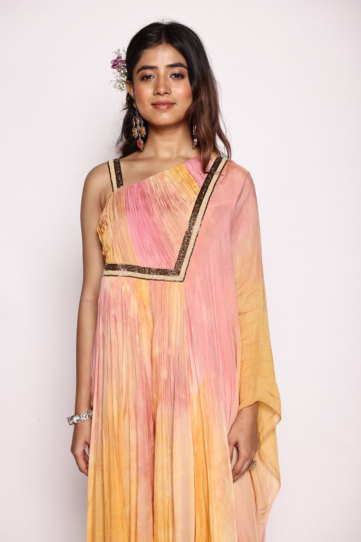 Ombre Silk Flat Chiffon Jumpsuit