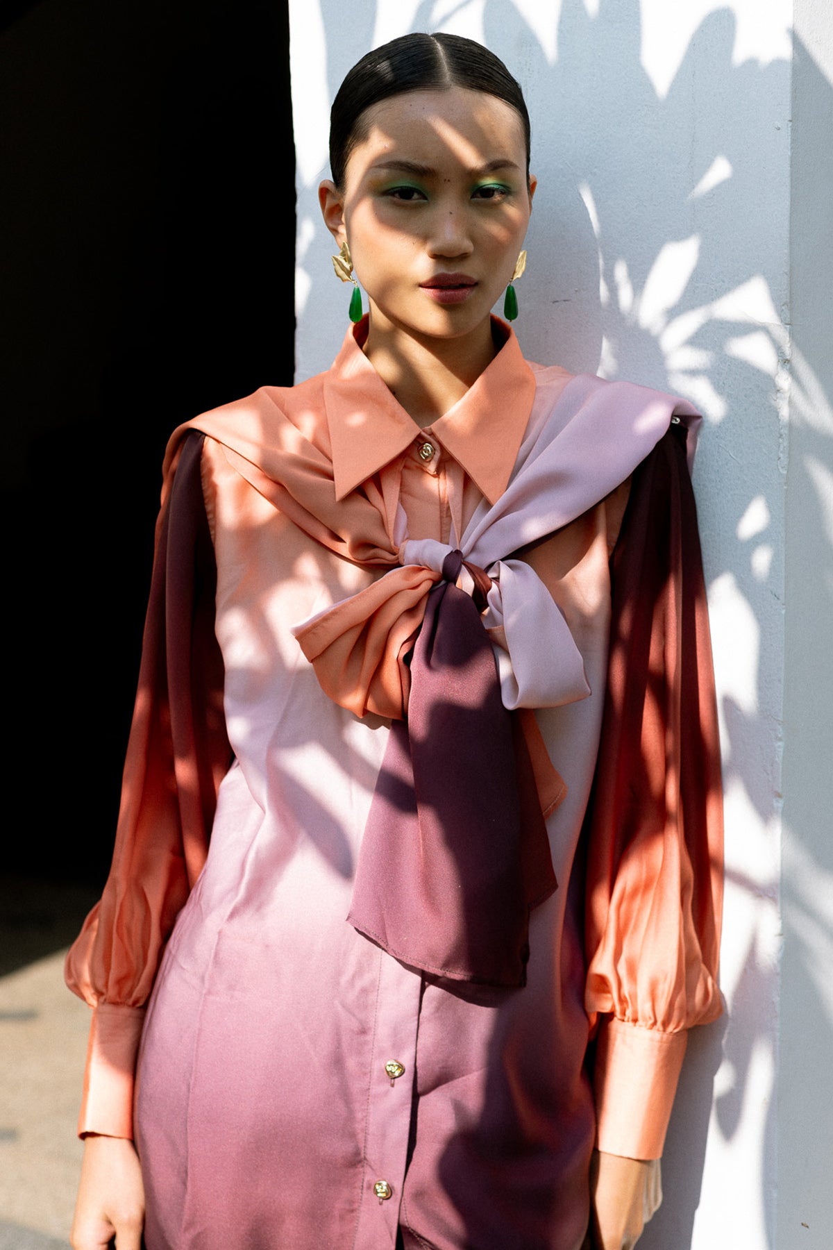 Ombre Asymmetrical Shirt & Pants