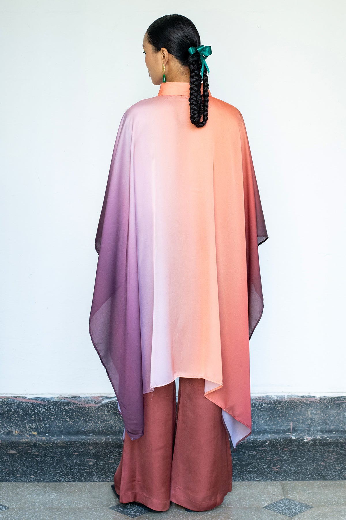 Ombre Asymmetrical Shirt & Pants