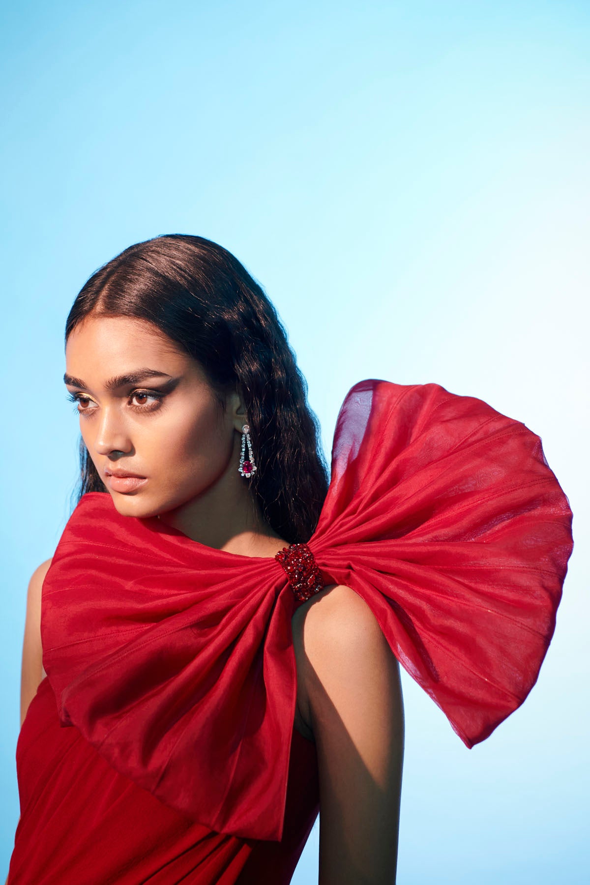 Ombre Bow Detail Top & Pants