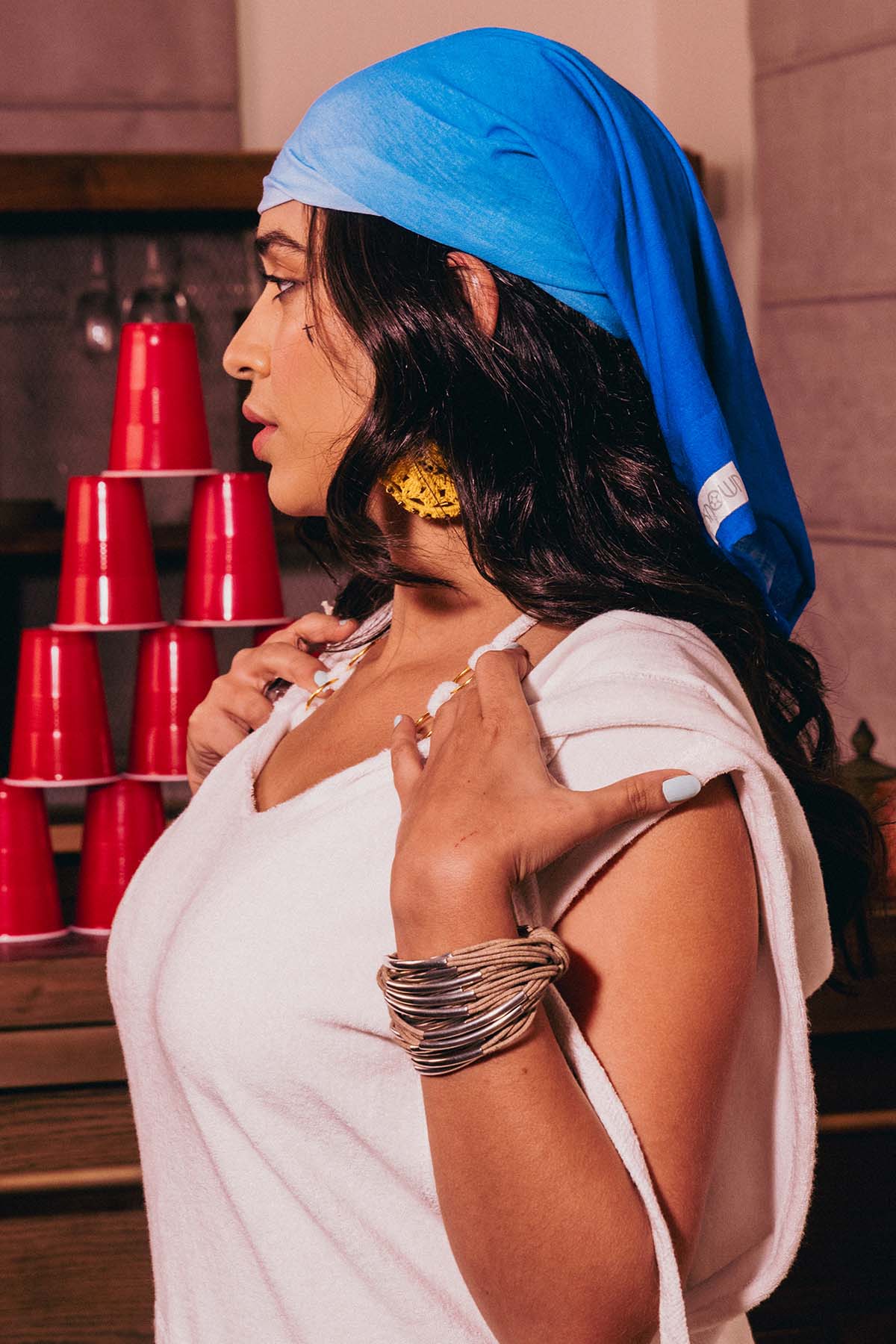 Ombre Cut-Off Hoodie Dress