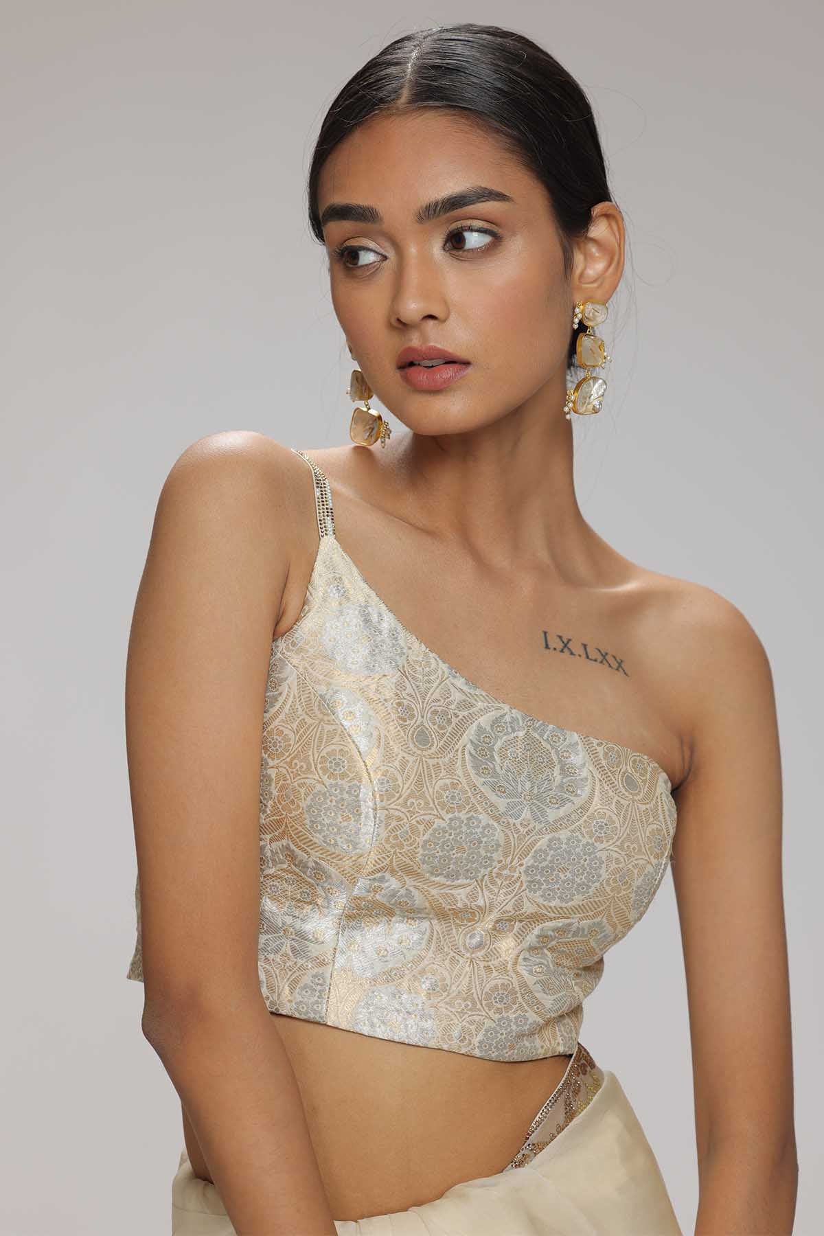 Ombre Embellished Saree & Blouse