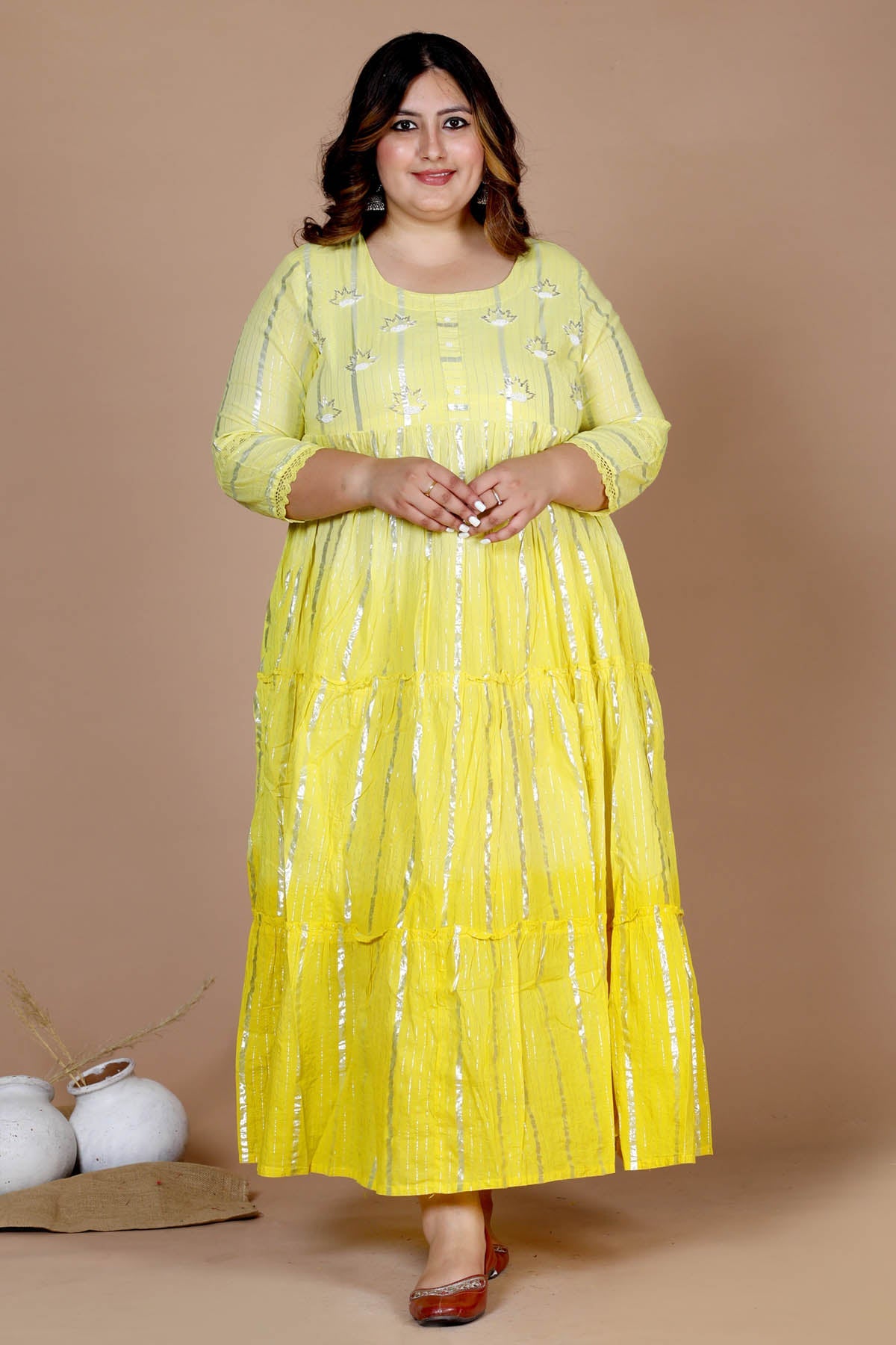 Buy Ombre Embroidered Anarkali Kurta by Miravan for women online at ScrollnShops