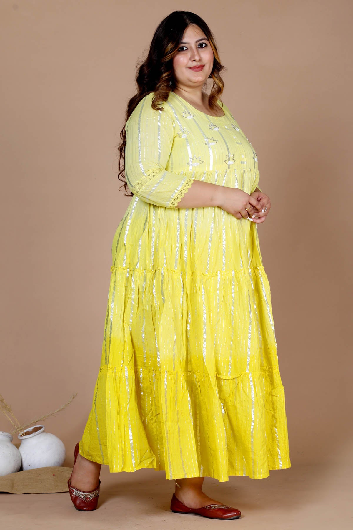 Ombre Embroidered Anarkali Kurta