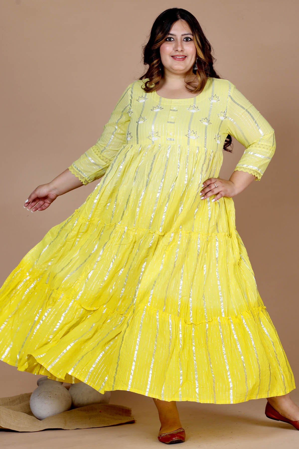 Ombre Embroidered Anarkali Kurta