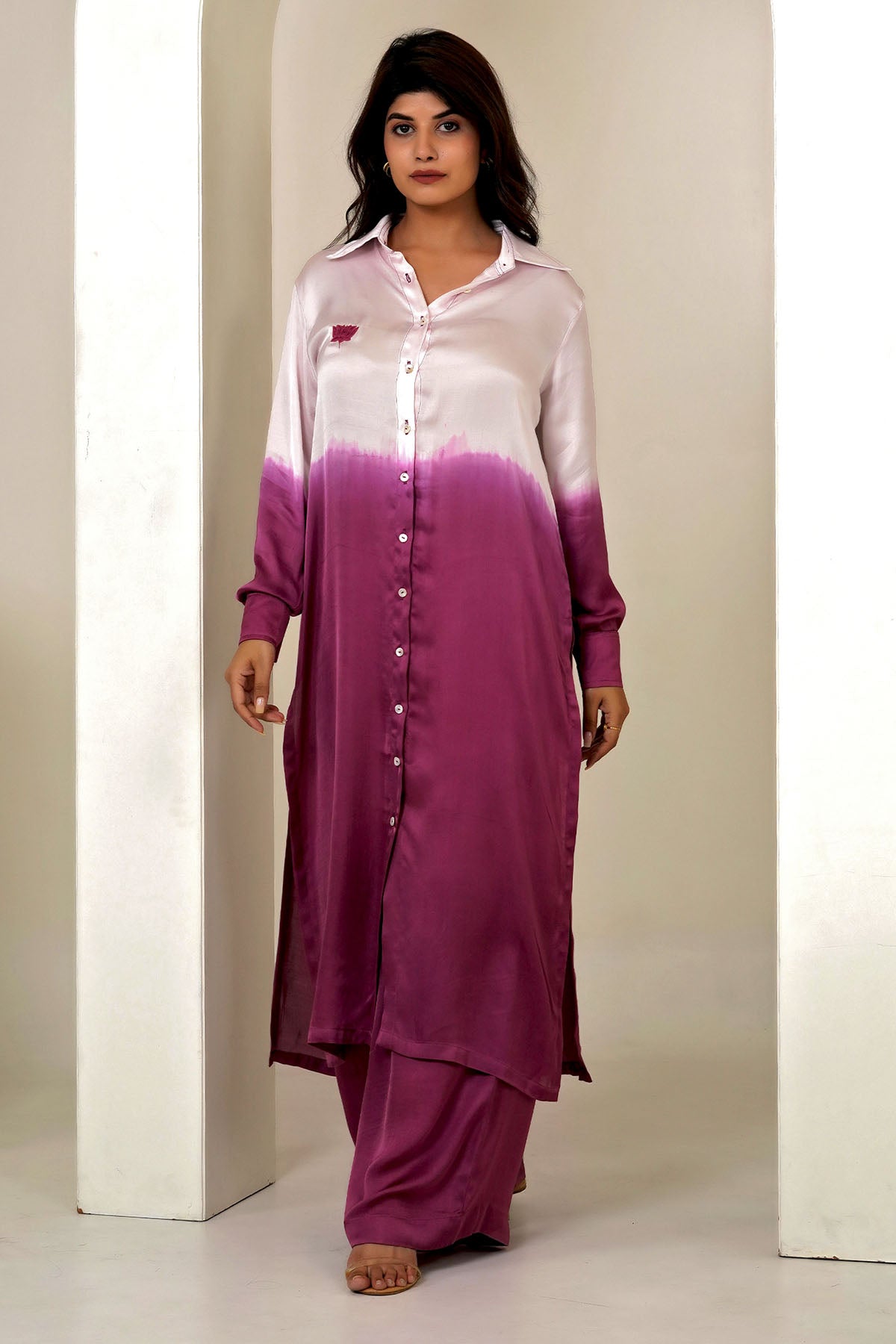 Imrie Ombre Embroidered Kurta & Pants for women online at ScrollnShops