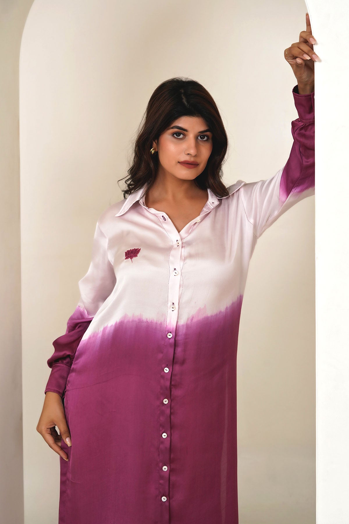 Ombre Embroidered Kurta & Pants