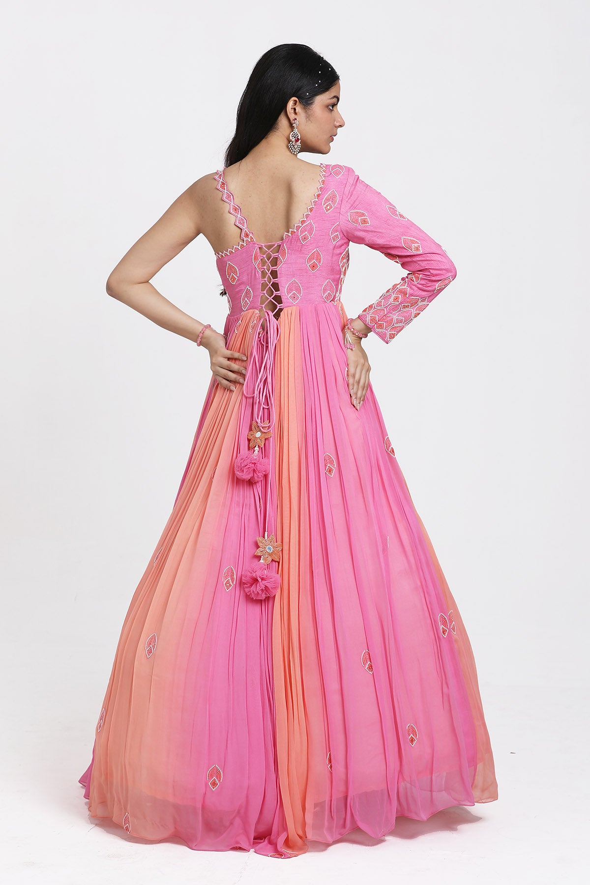 Ombre Gather Anarkali & Dupatta