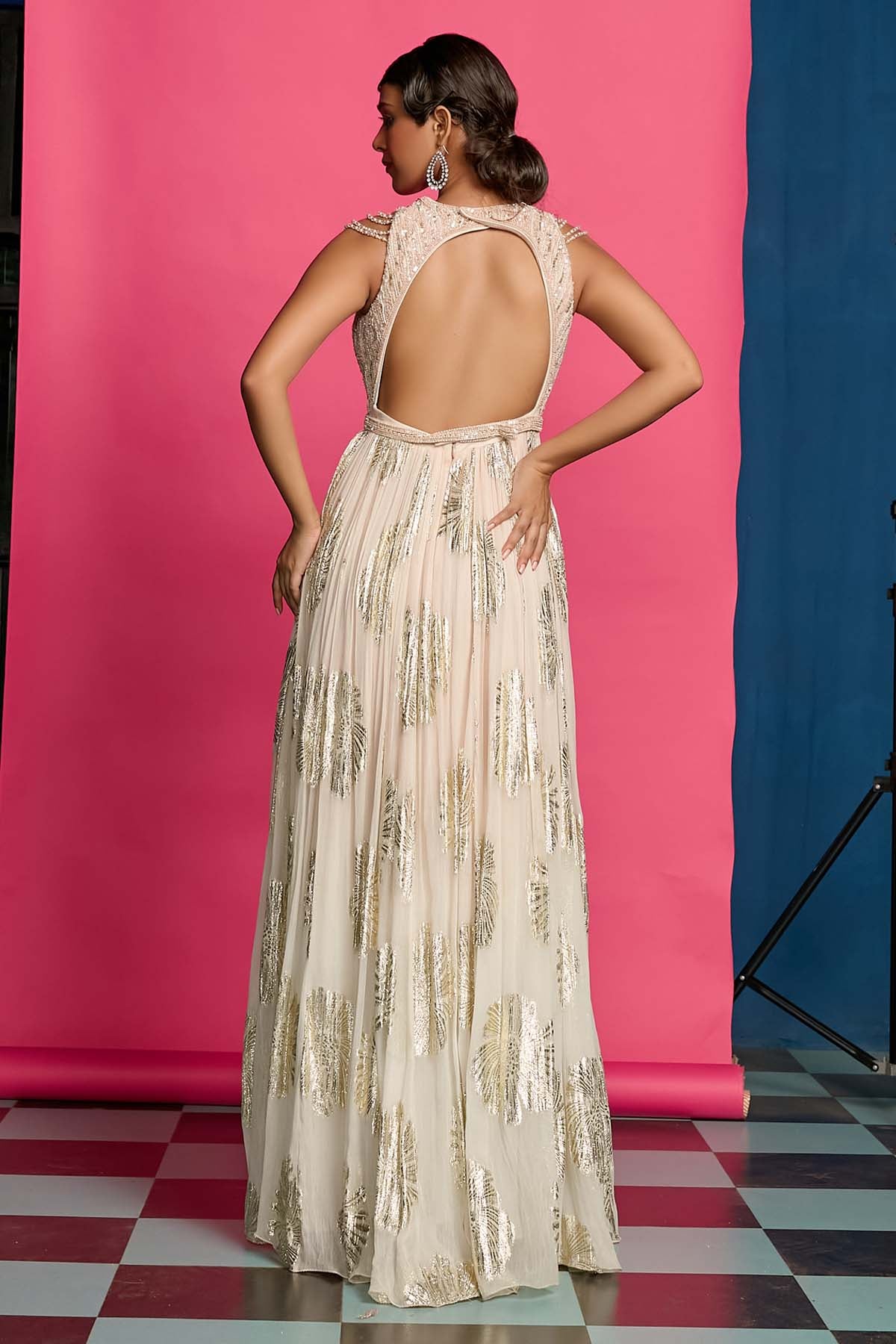 Ombre Georgette Anarkali Set