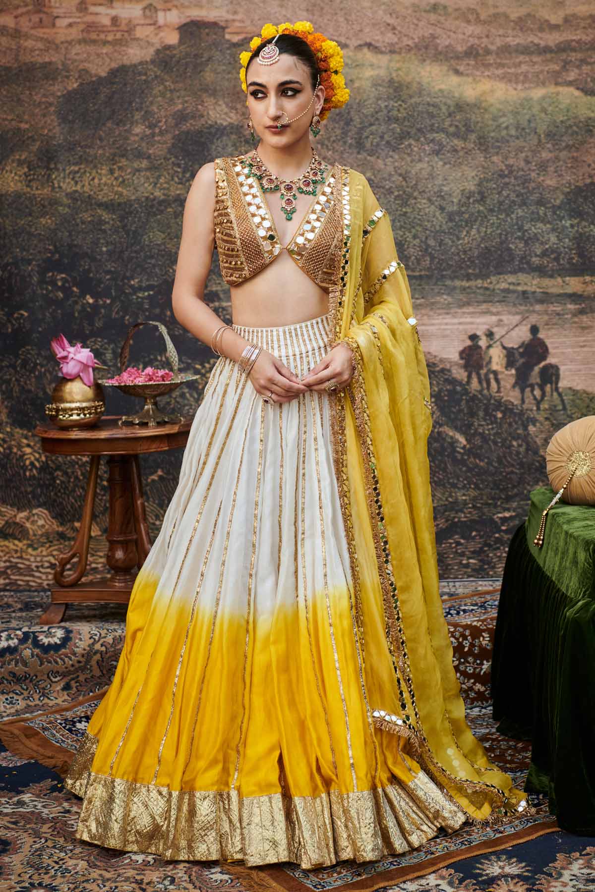 ITRH Ombre Gota Work Lehenga Set for women online at ScrollnShops