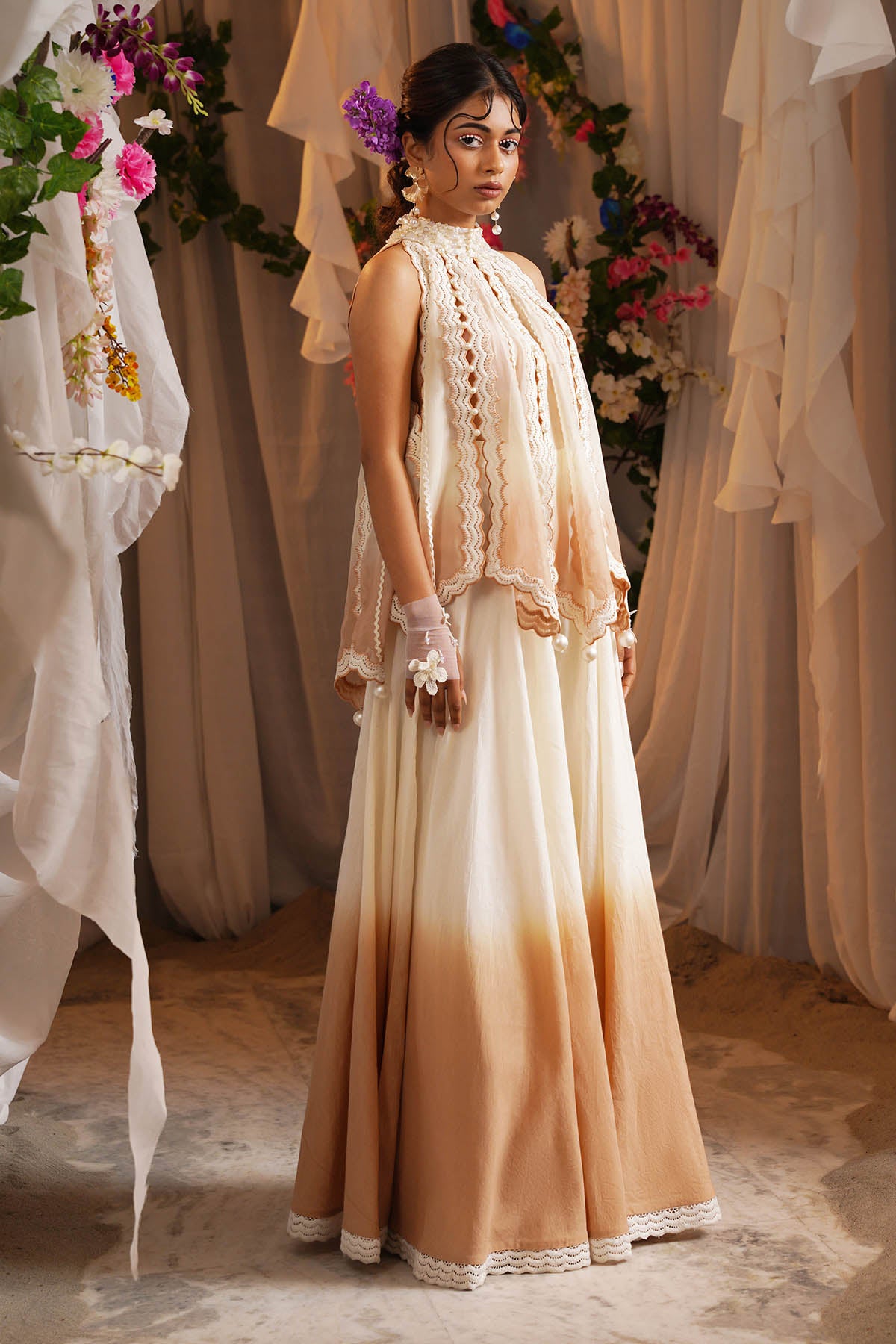 Ombre Halter Neck Top & Palazzo