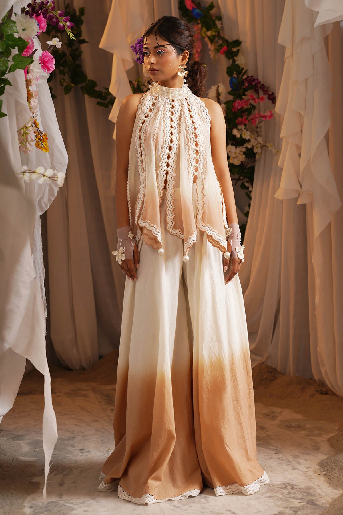 Ombre Halter Neck Top & Palazzo