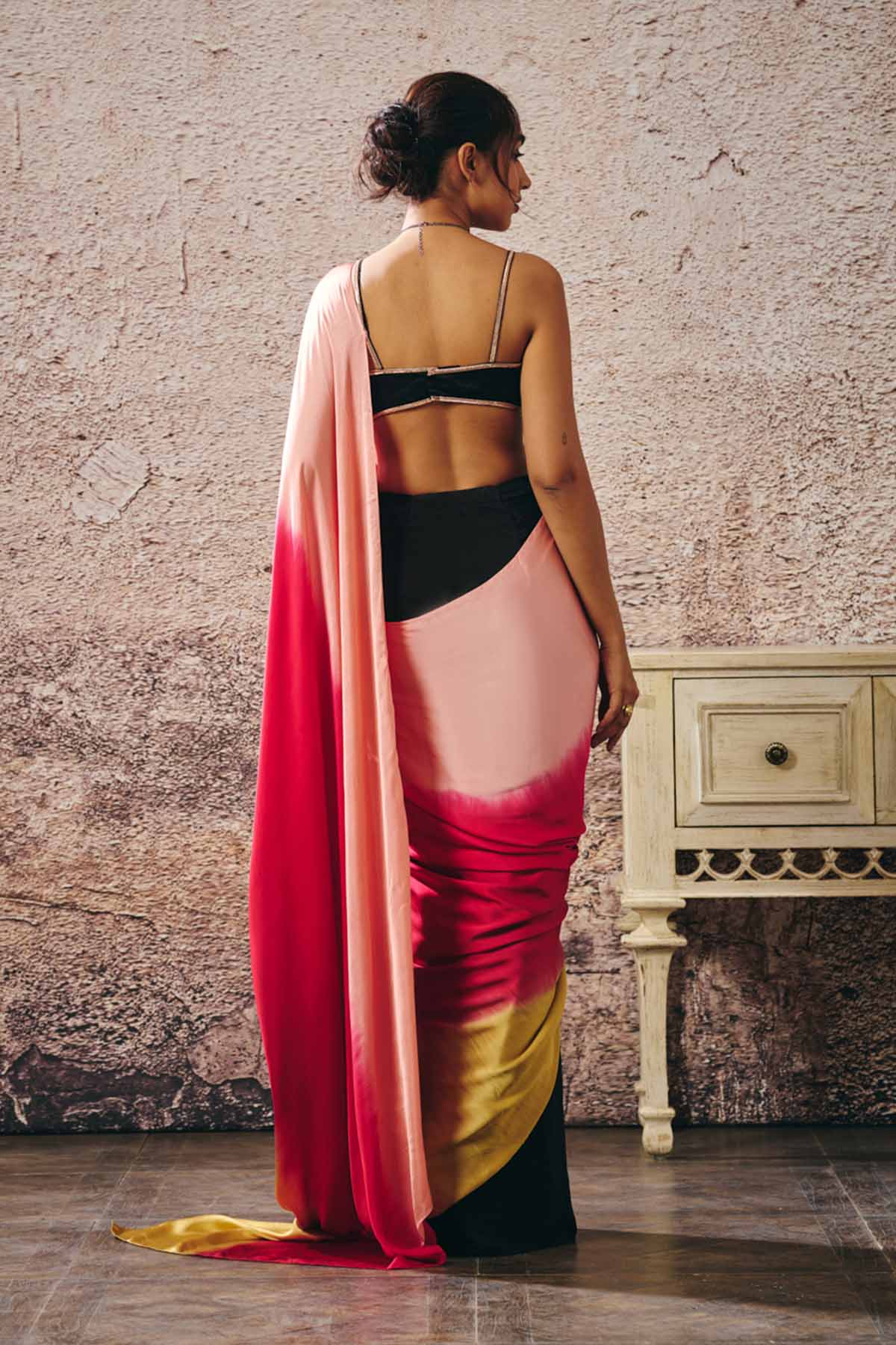 Ombre Pre-Drape Saree & Blouse