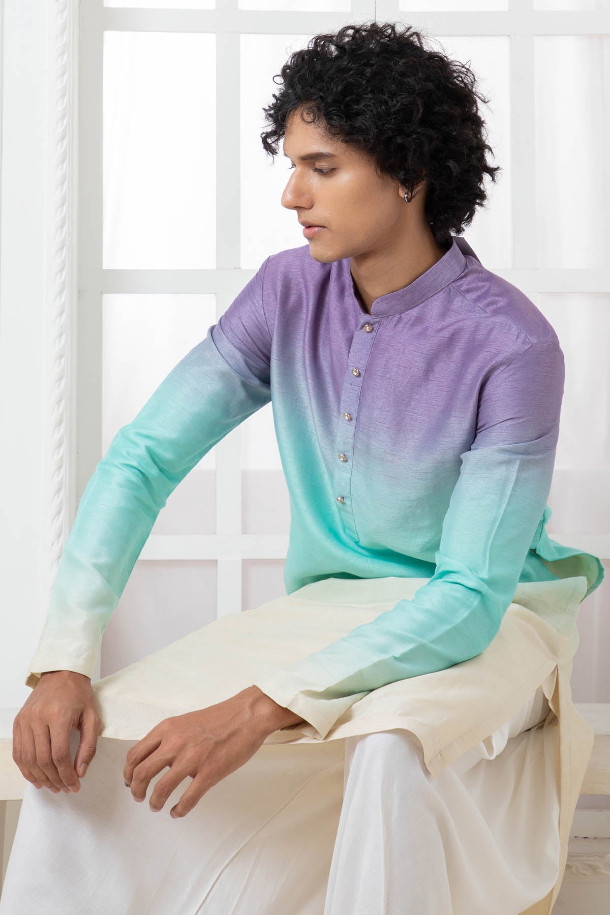 Ombre Shaded Kurta & Cowl Pants