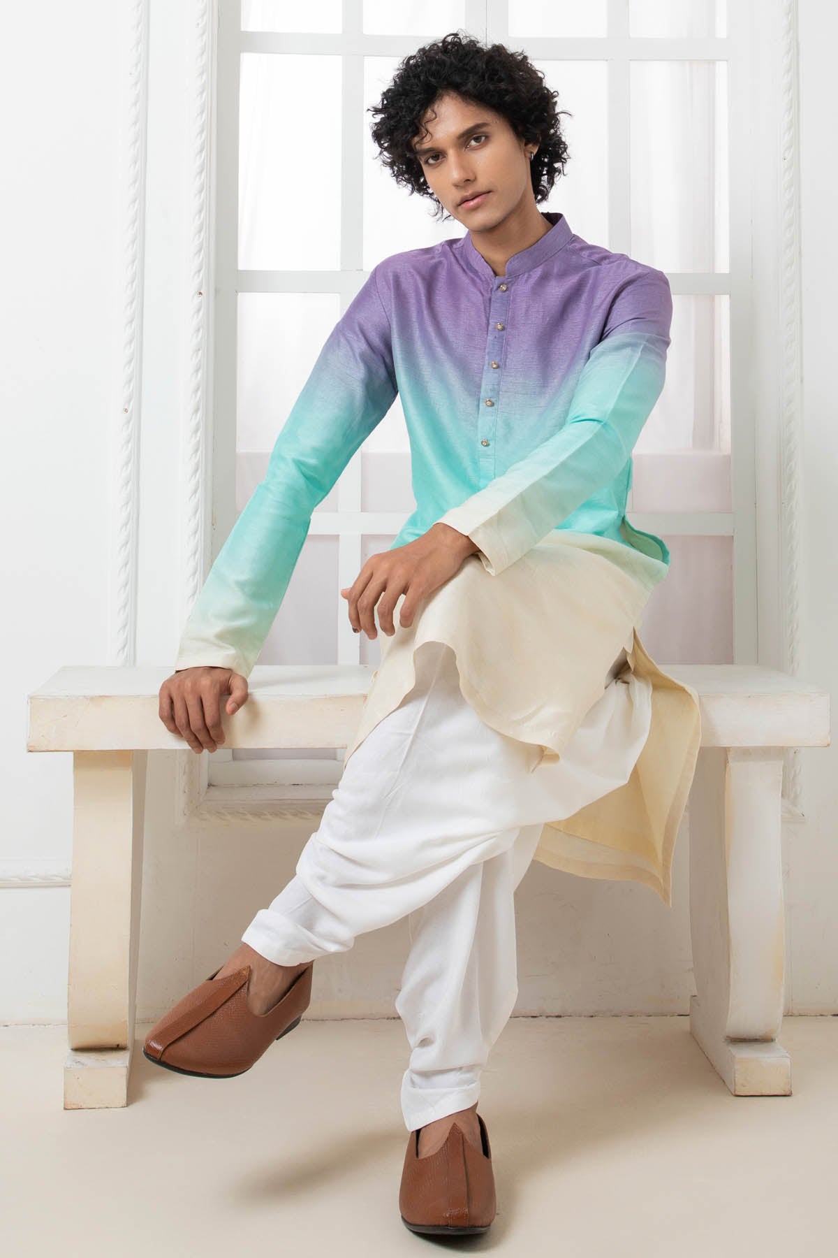 Ombre Shaded Kurta & Cowl Pants