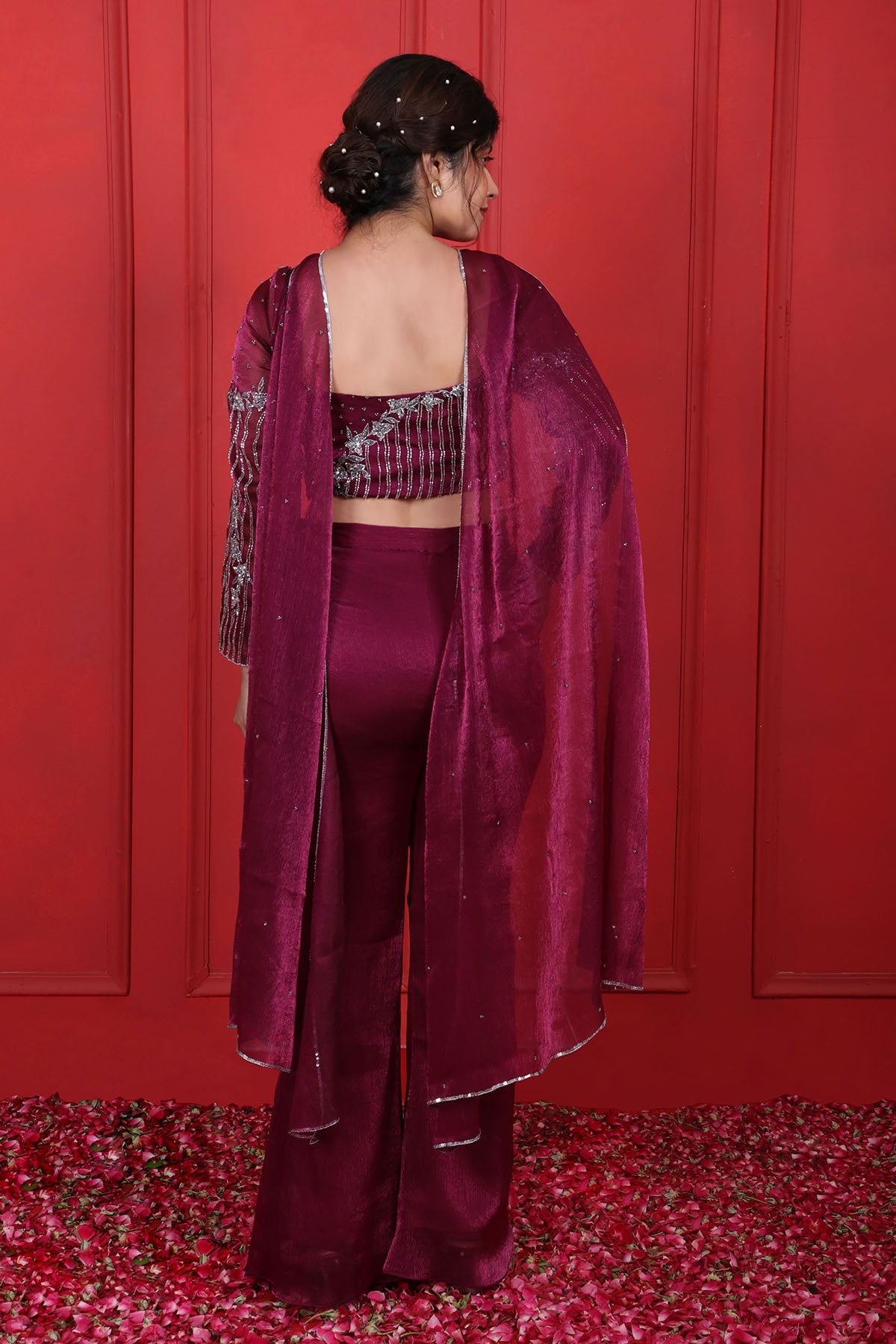 Ombre Thread Work Lehenga Set