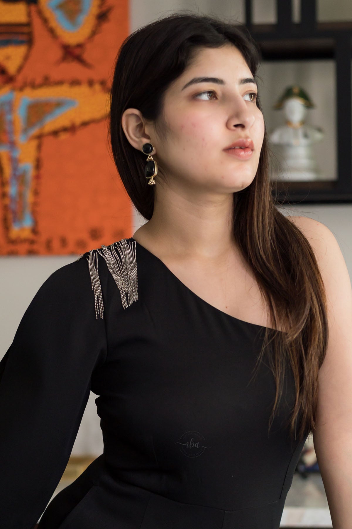 One Shoulder Black Jumpsuit