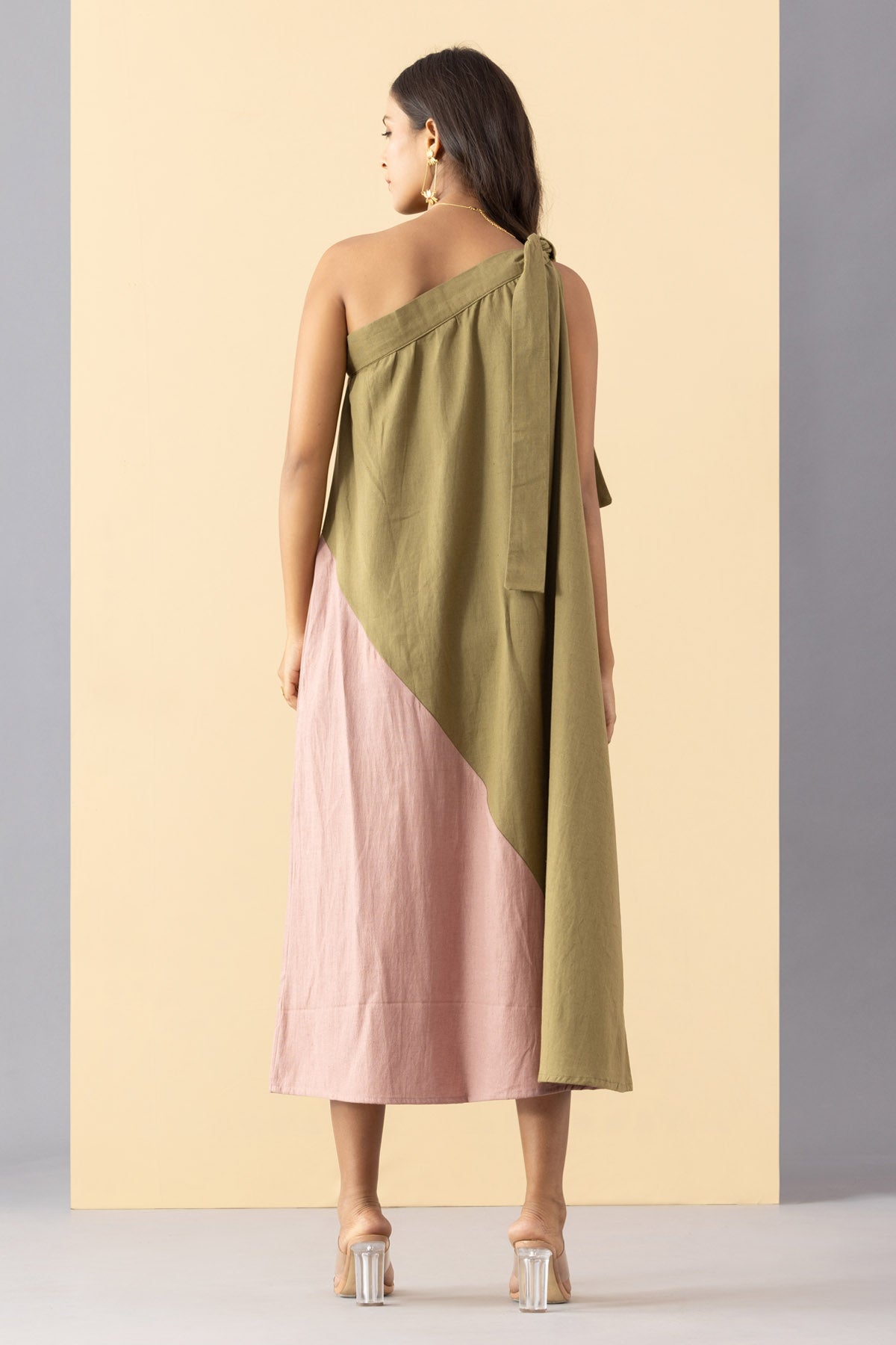 One Shoulder Cotton Dress