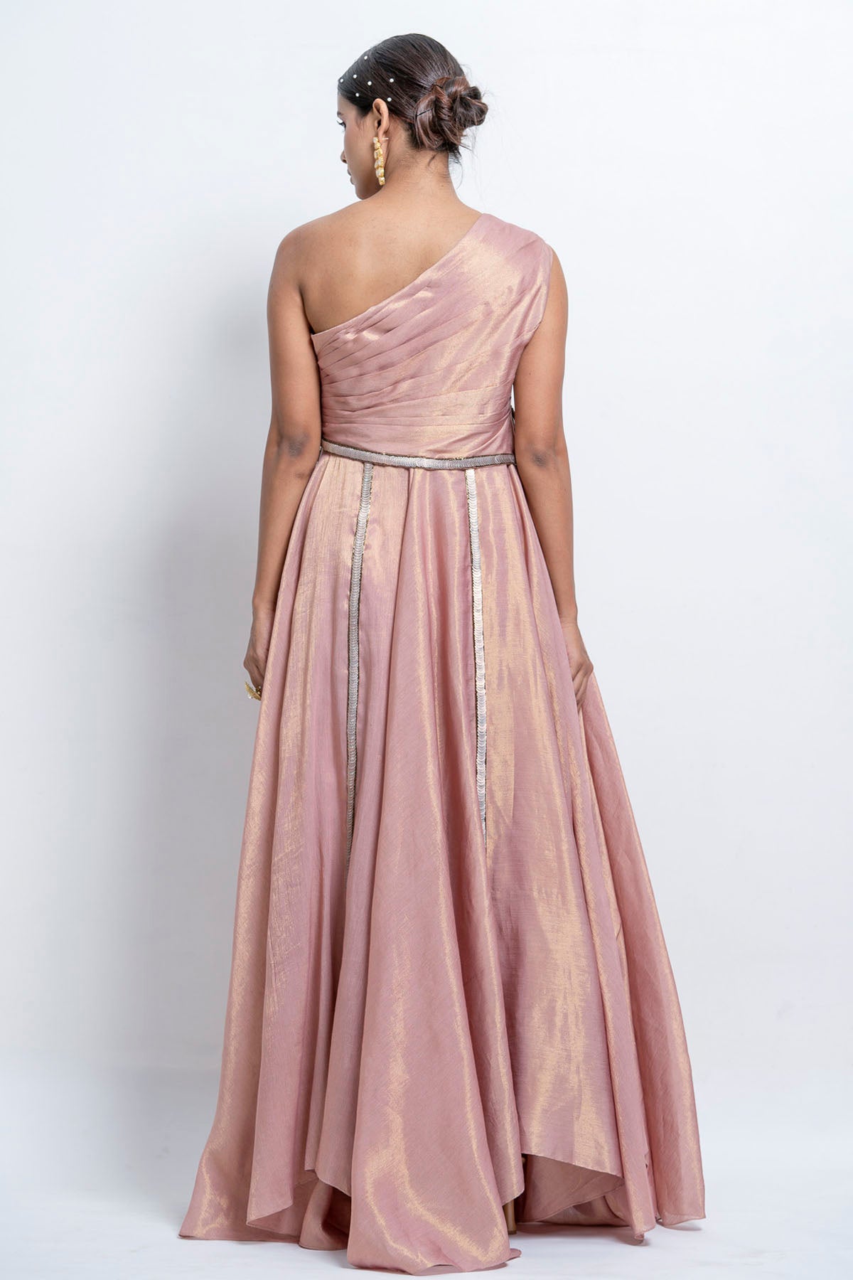 One Shoulder Flared Gown