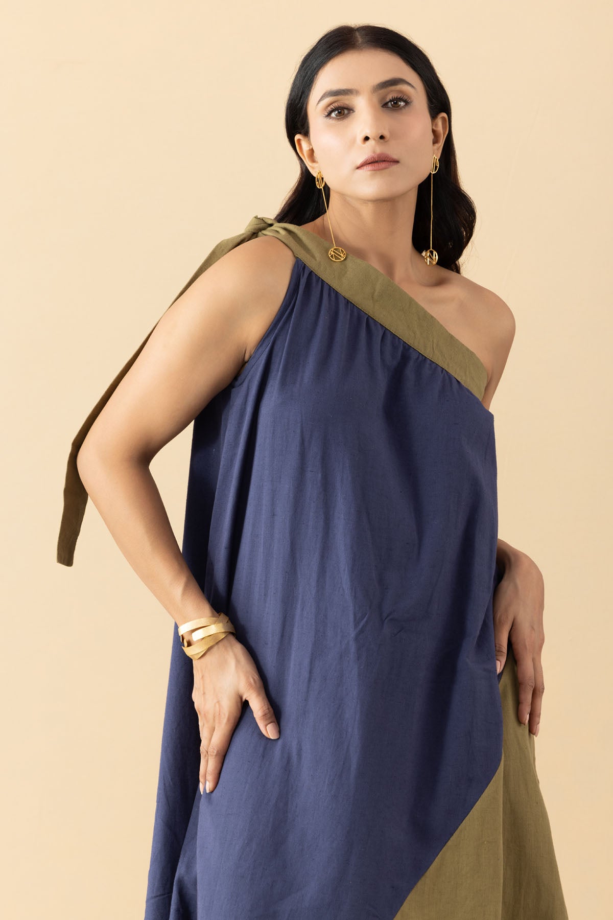 One Shoulder Tie Dress