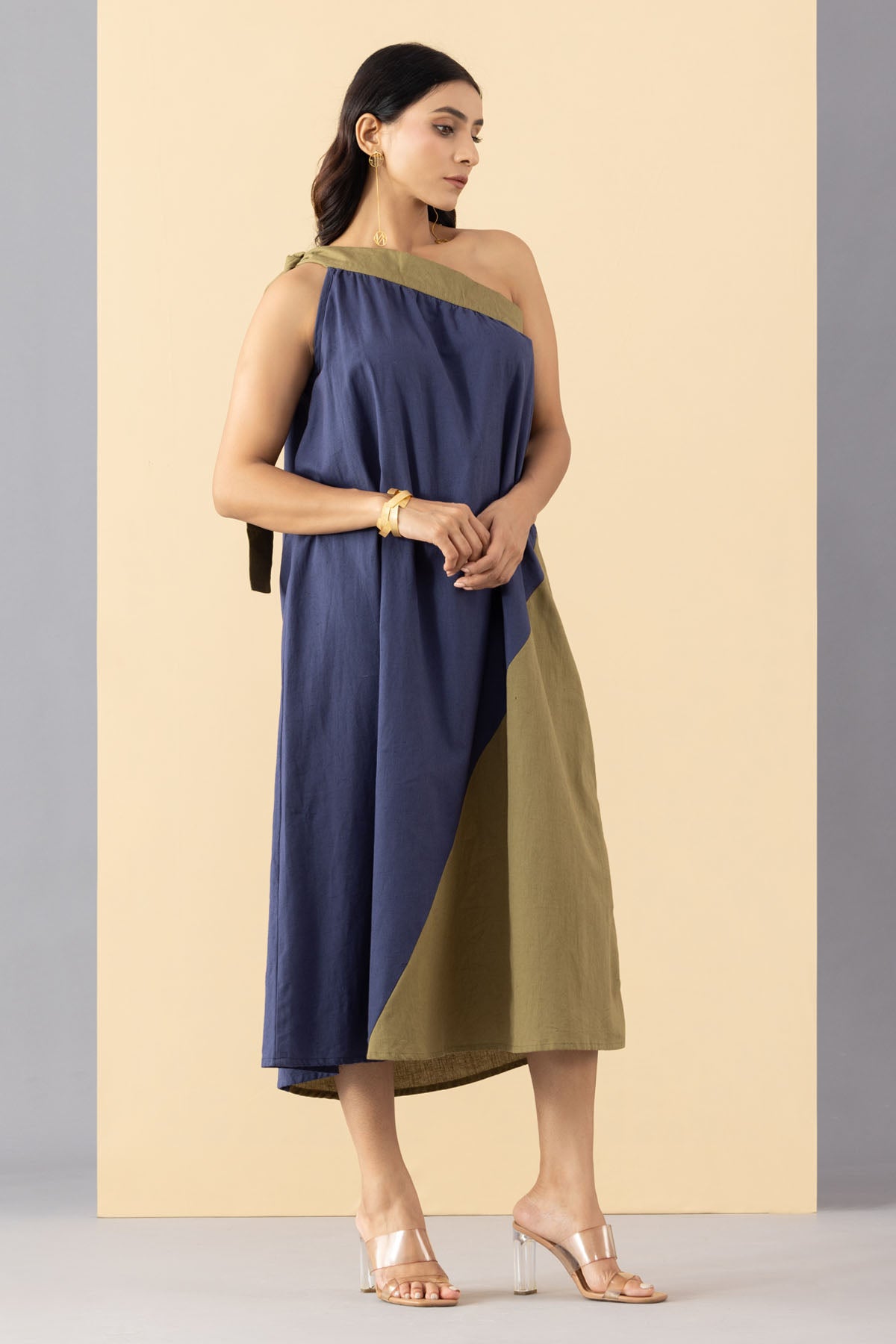 One Shoulder Tie Dress