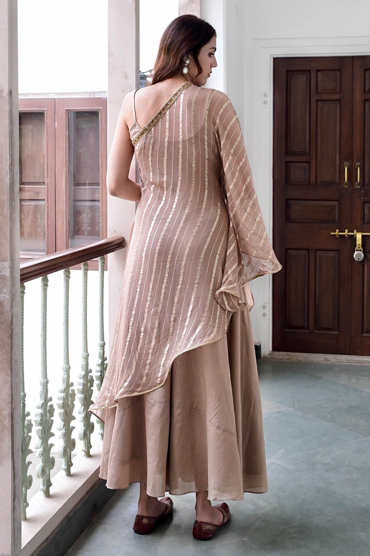 One Shoulder Cape Top & Pants