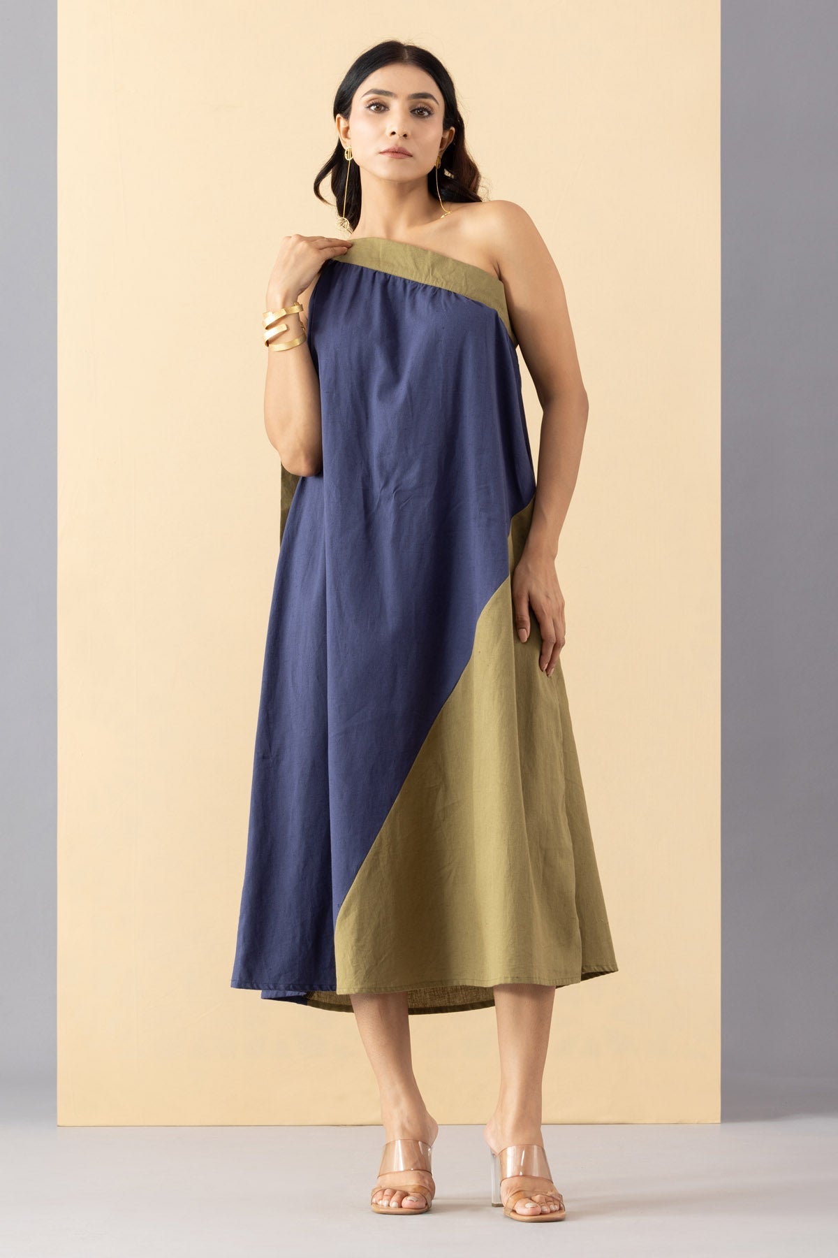 Buy Markkah Studio One Shoulder Tie Dress for Women Online at ScrollnShops