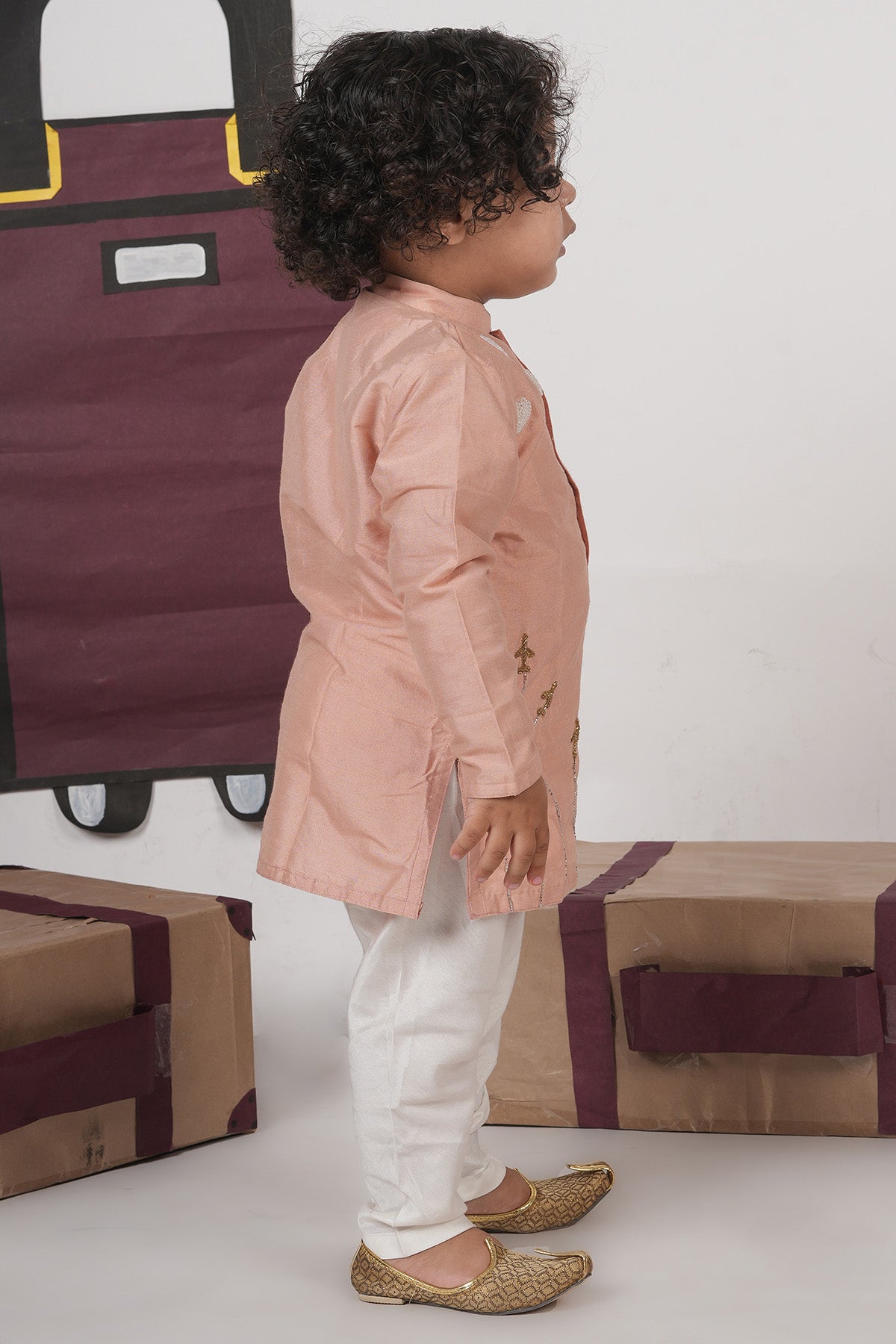 Onion Pink Beads Kurta & Pants