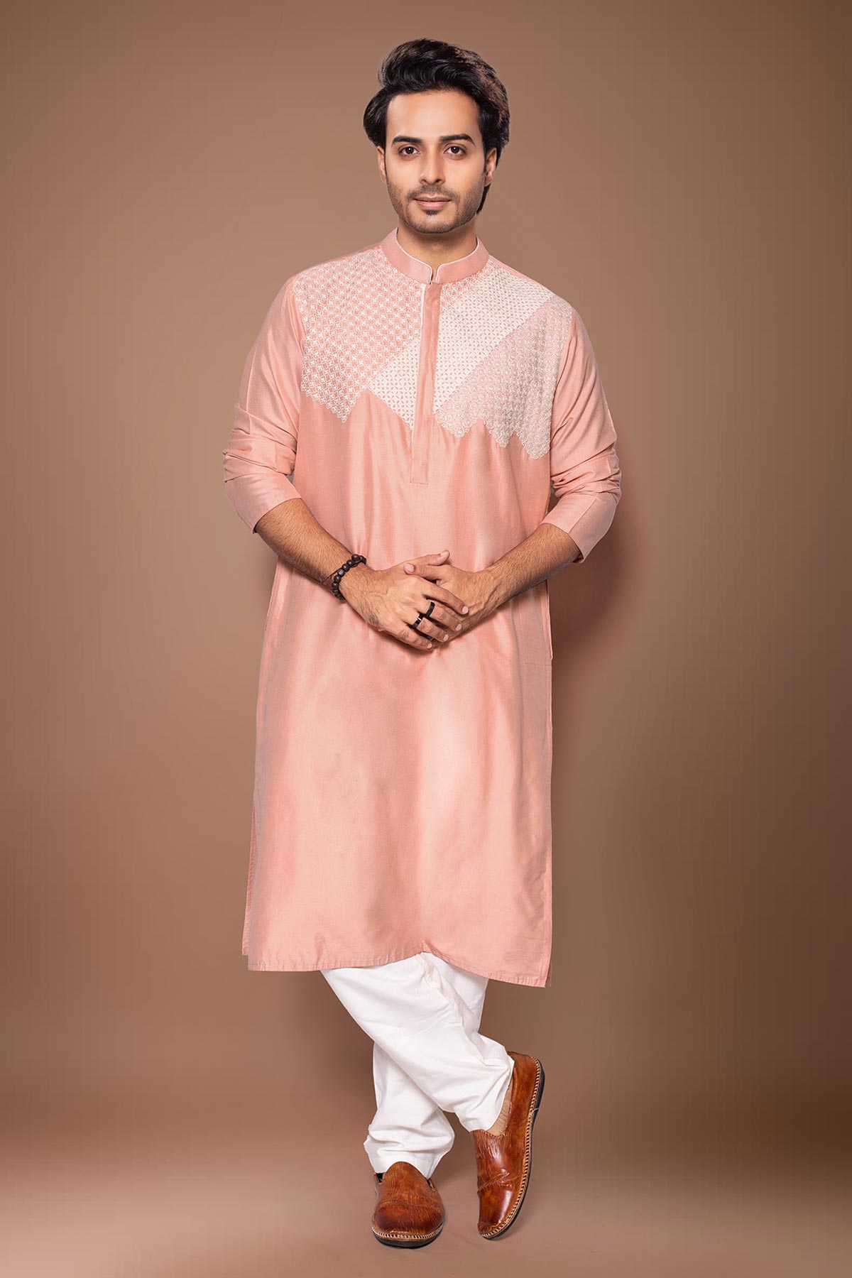 Buy Onion Pink Cord Kurta & Pants for men by Priyanka Haralalka online available at scrollnshops