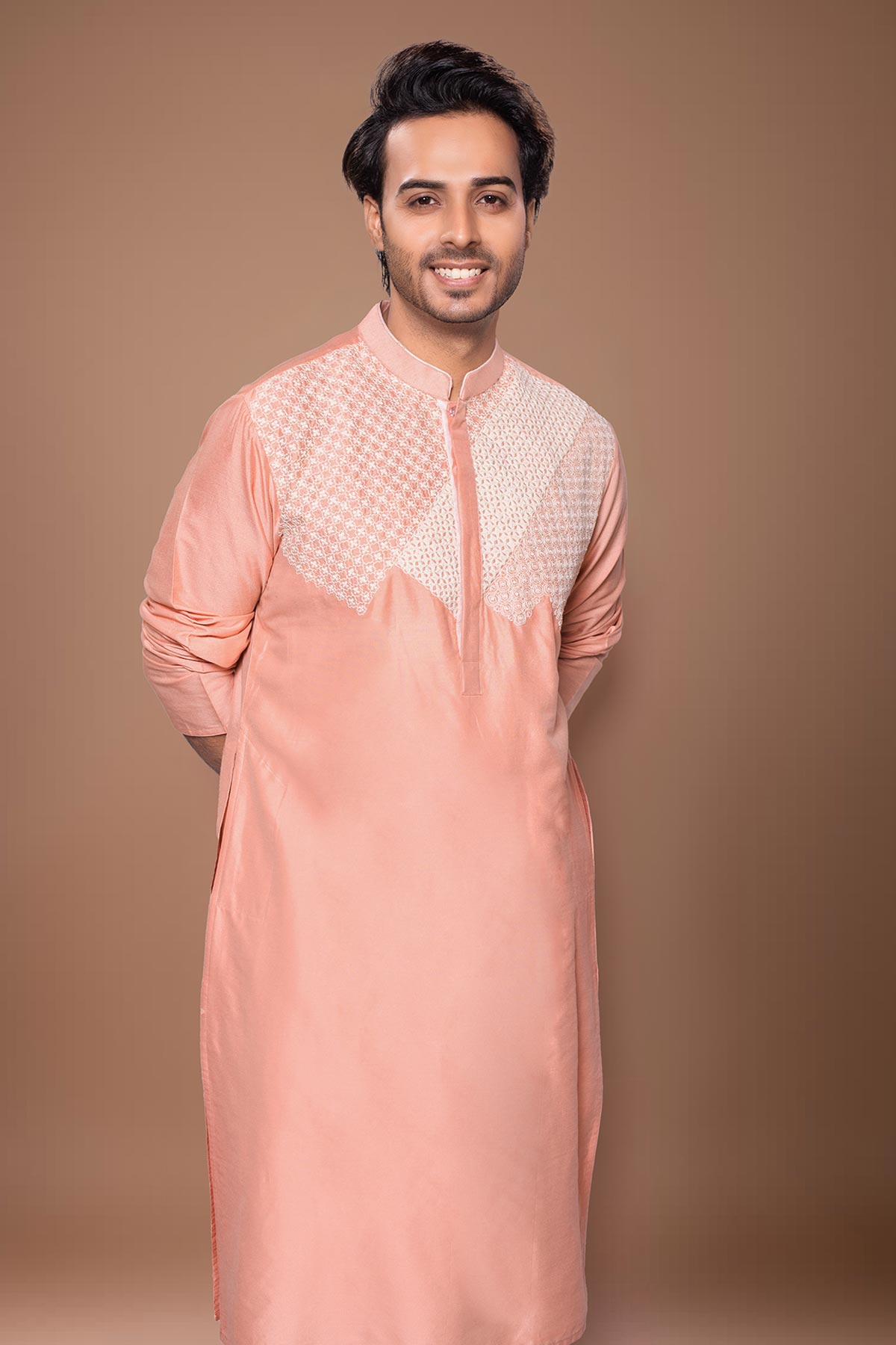 Onion Pink Cord Kurta & Pants