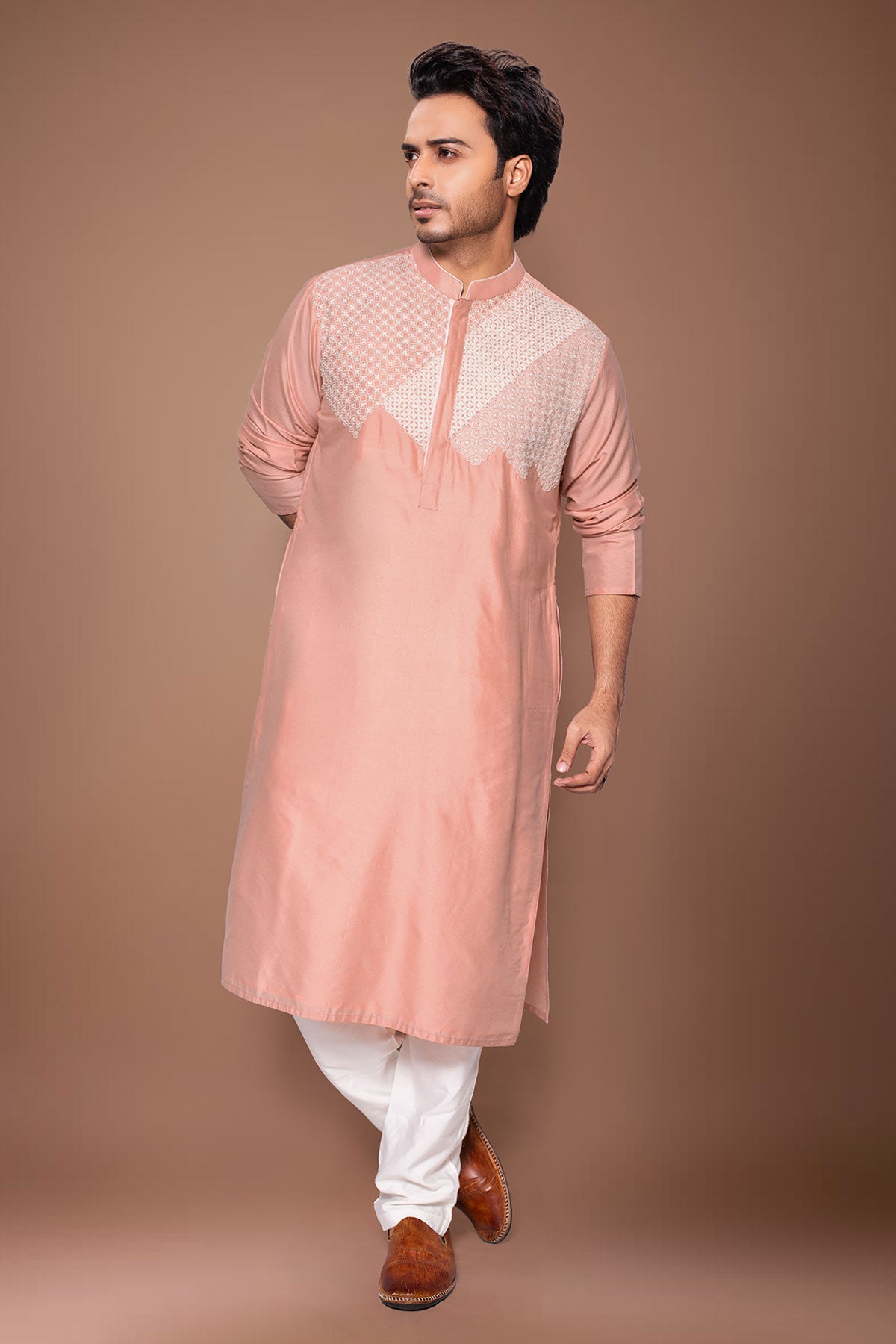 Onion Pink Cord Kurta & Pants