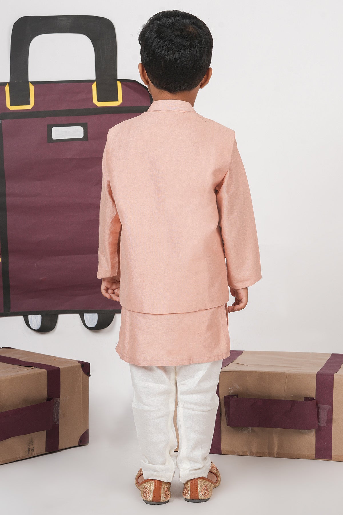 Onion Pink Embroidery Bundi Set