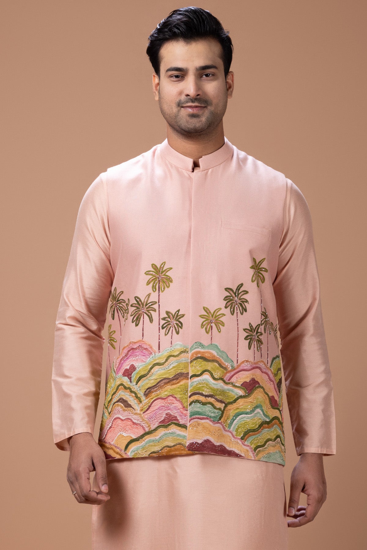 Onion Pink Painted Kurta Set