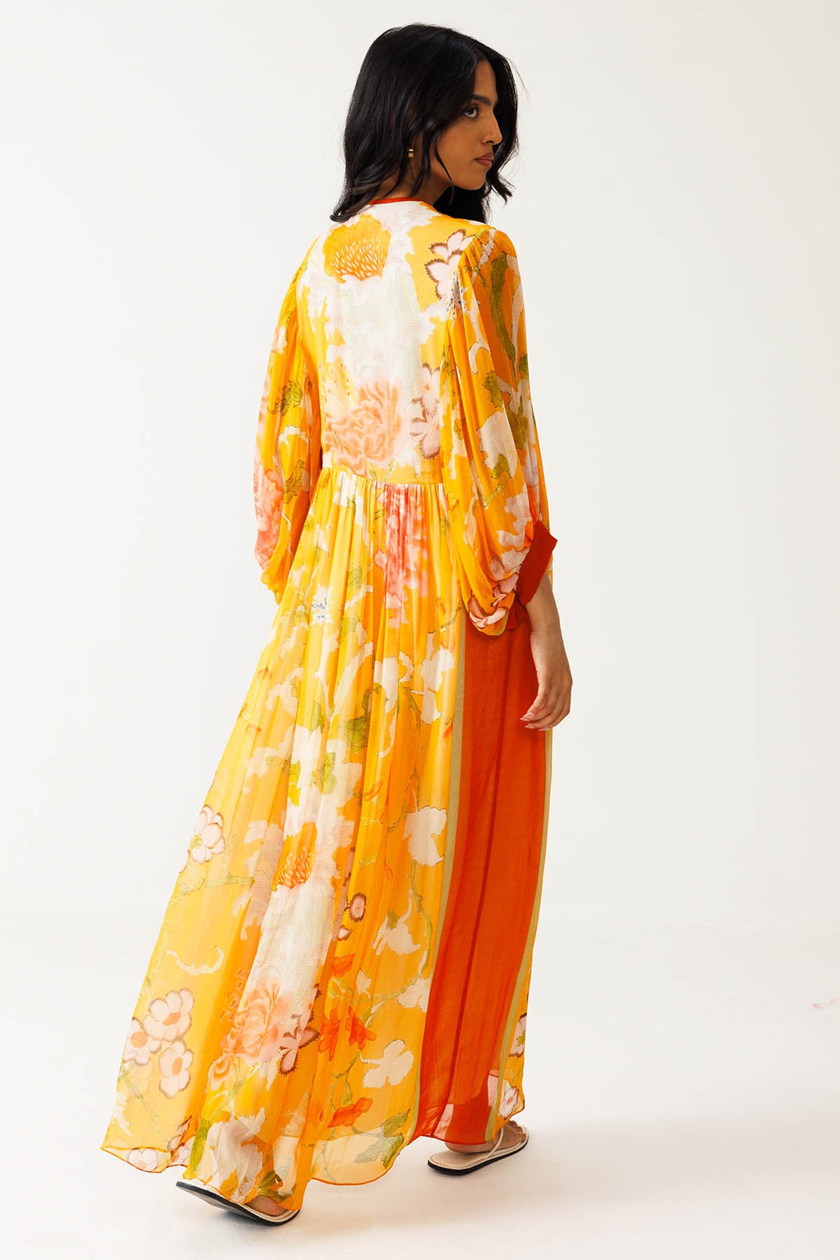 Orange Bamberg Georgette Dress