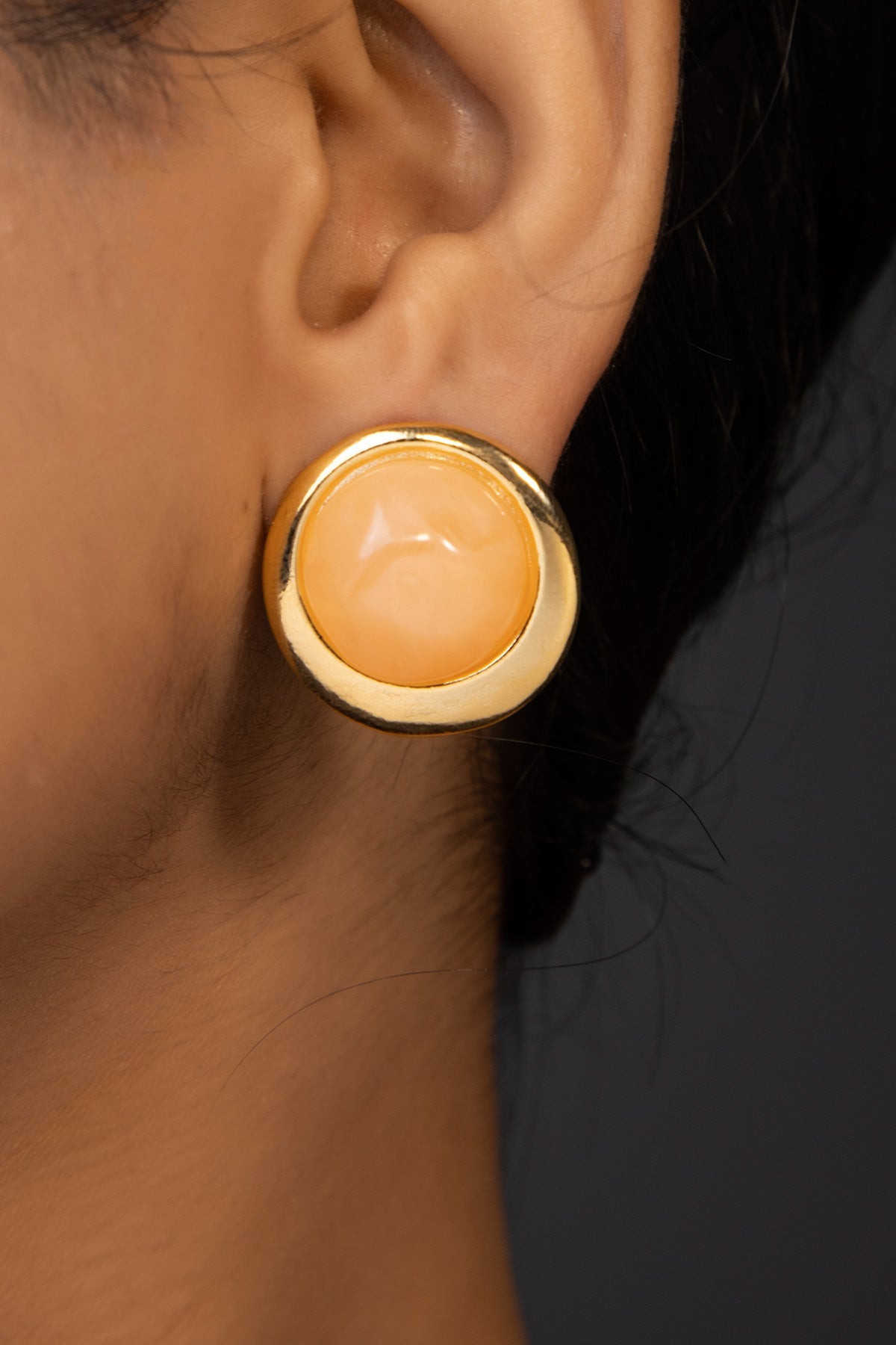 Buy Orange Caramel Stone Earrings by Beauty Spot Jewellery for Women online at ScrollnShops