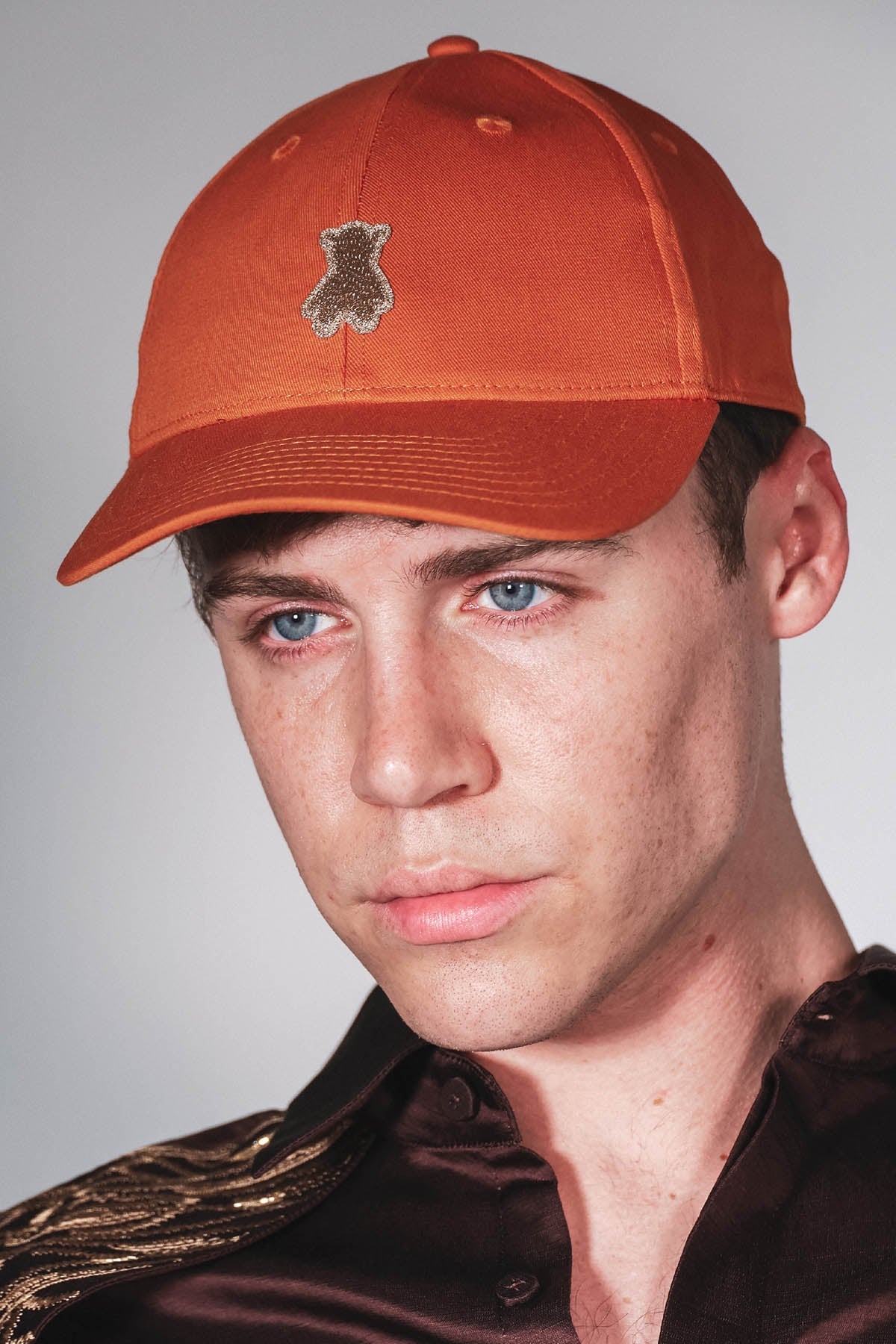 Arya Giri Orange Cotton Twill Kovu Cap for accessories online at ScrollnShops