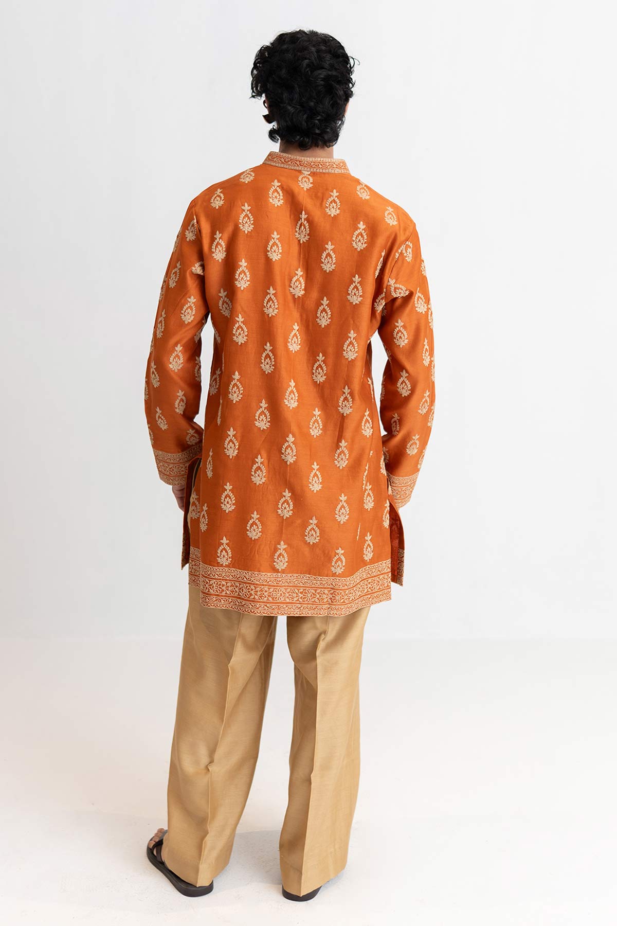 Orange Dori Marodi Kurta & Pant