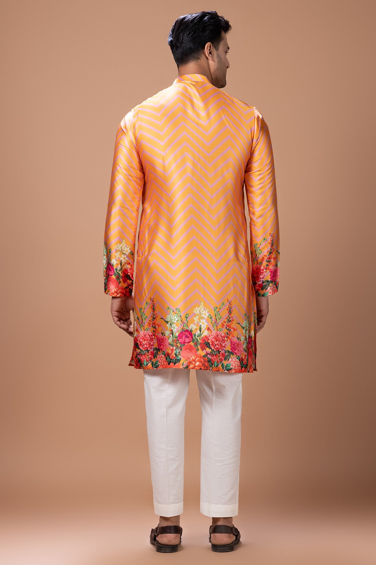 Orange Japan Satin Kurta & Pant