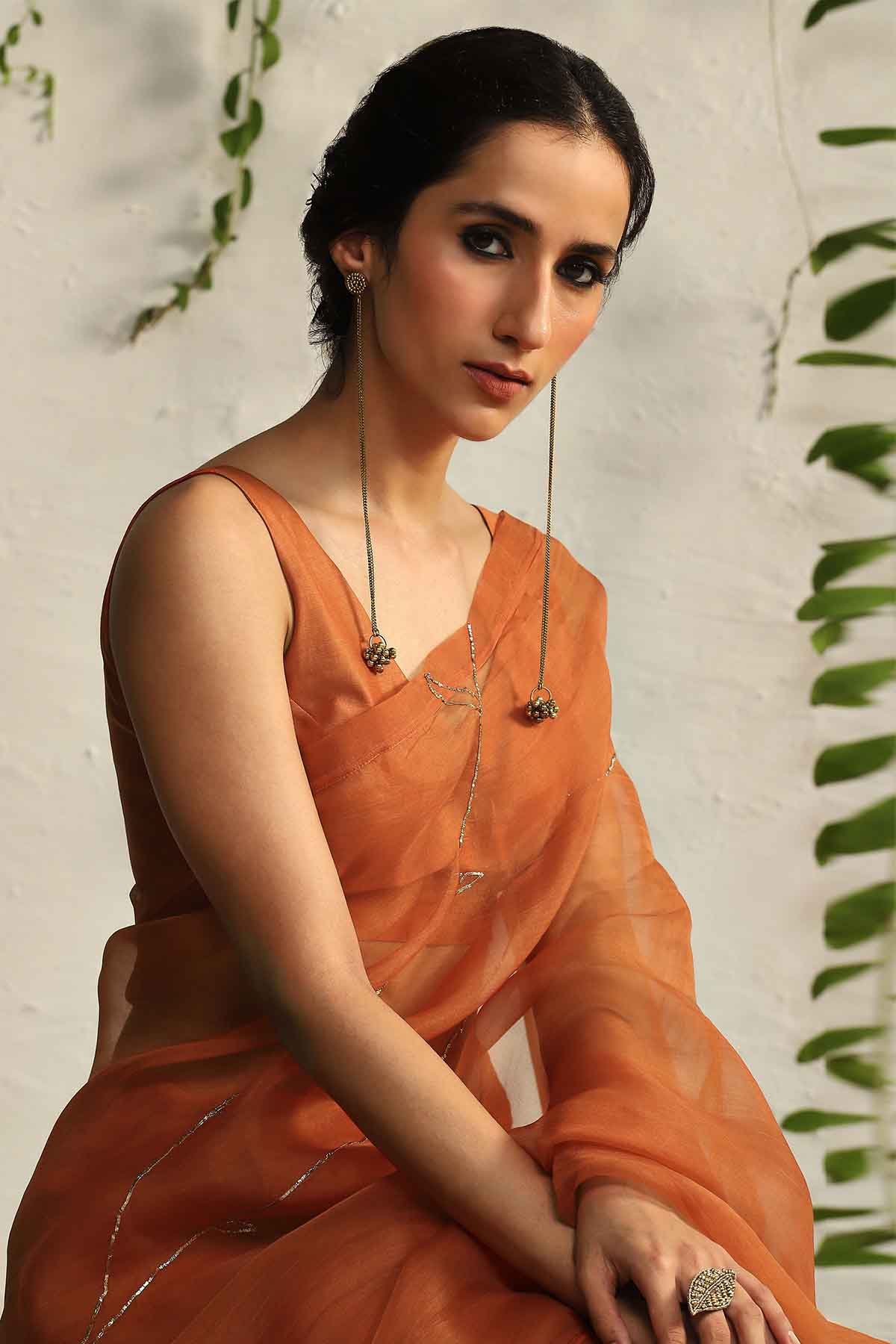 Orange Nakshi Saree & Blouse
