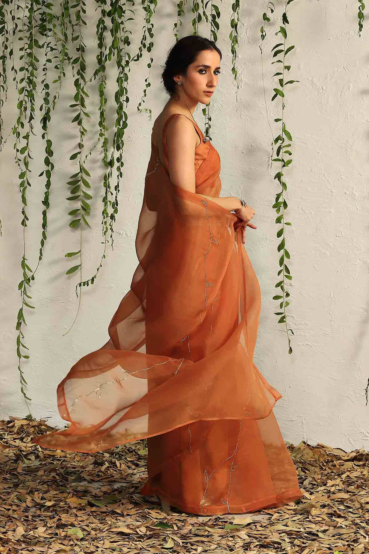 Orange Nakshi Saree & Blouse