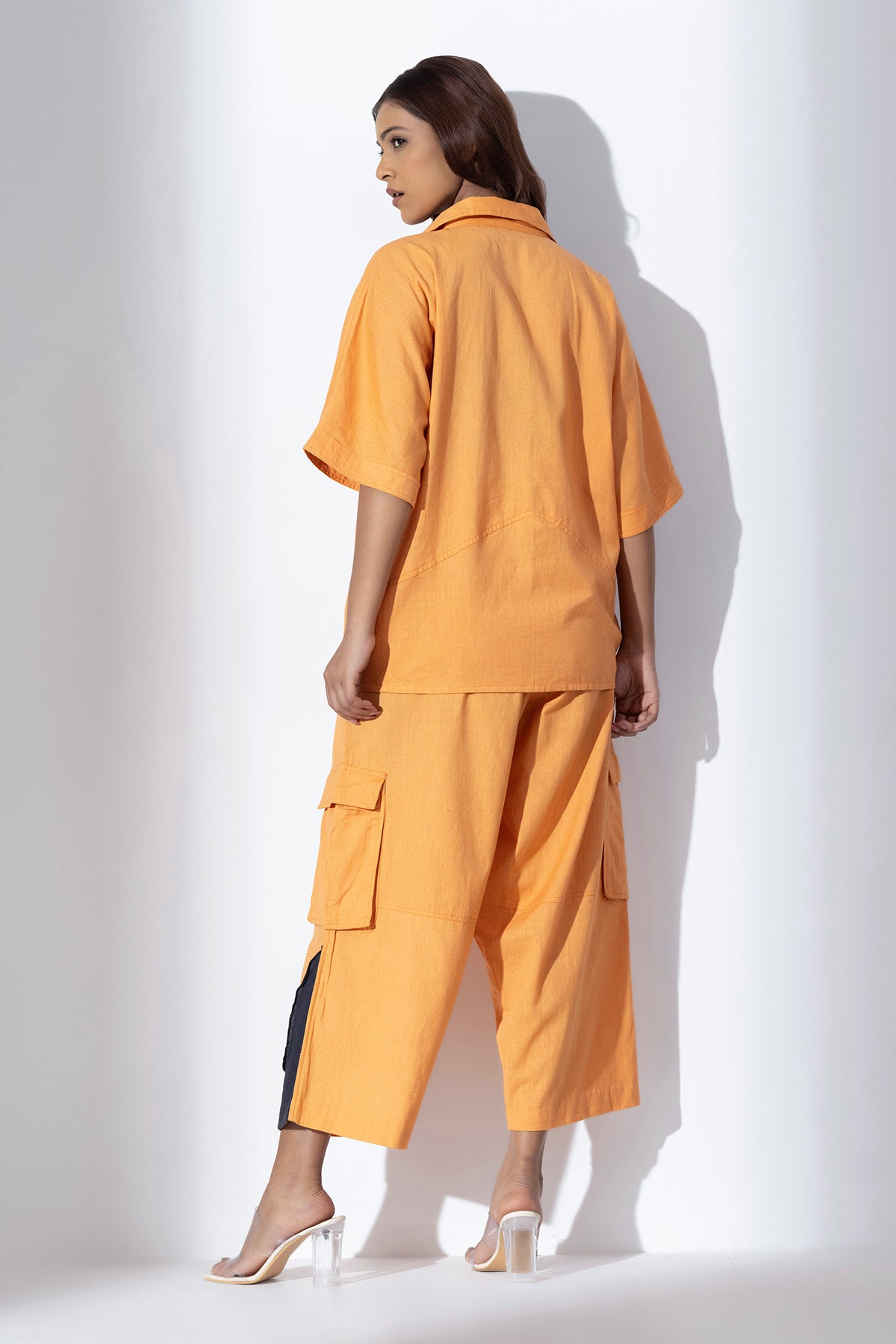 Orange Patchwork Shirt & Pants