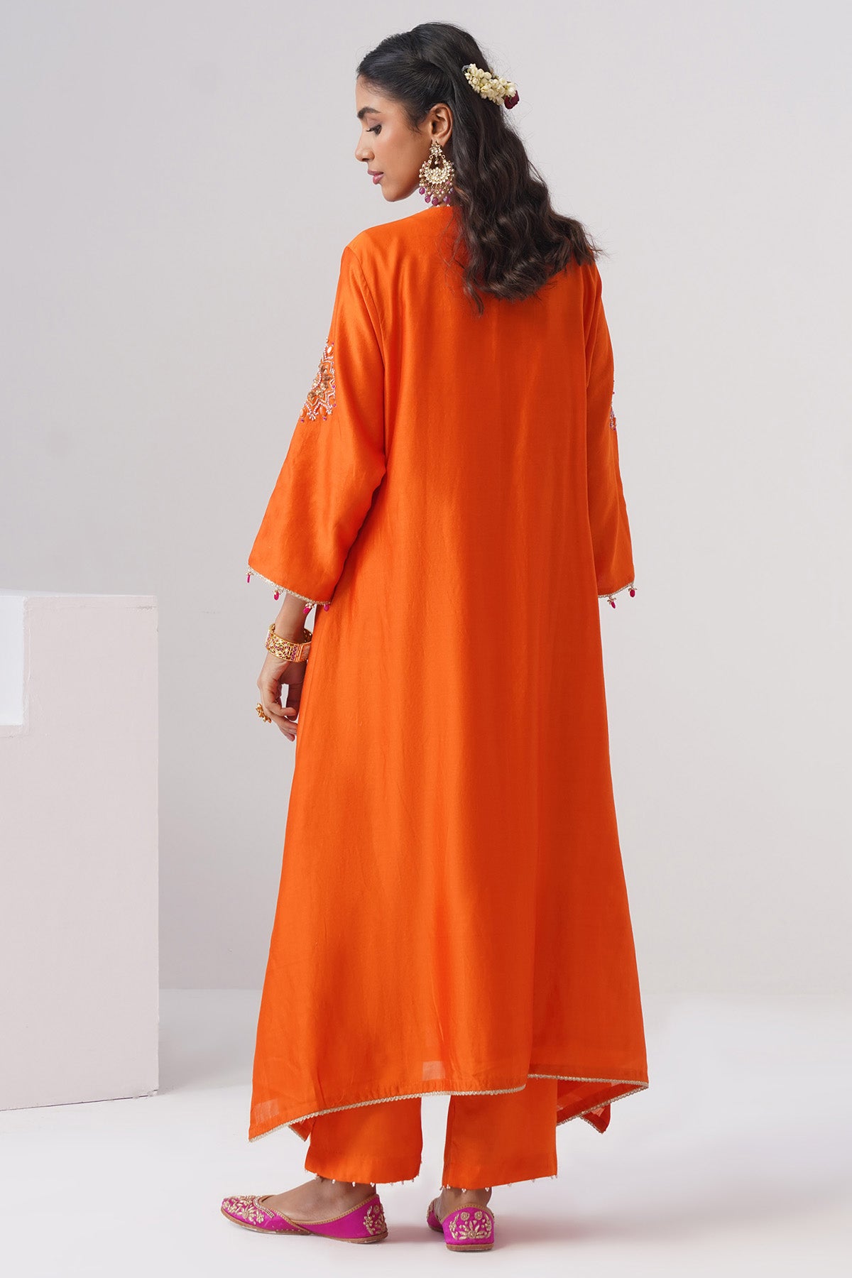 Orange Pearl Kurta And Pants