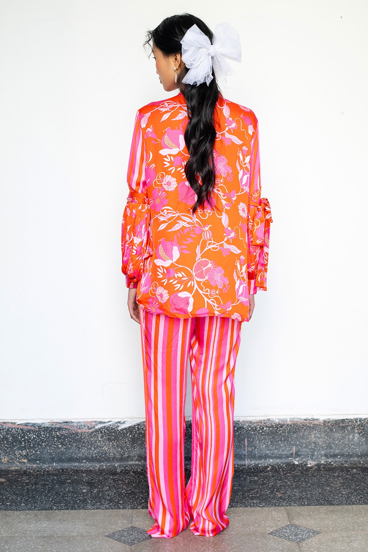 Orange Tie-Knot Top & Pants
