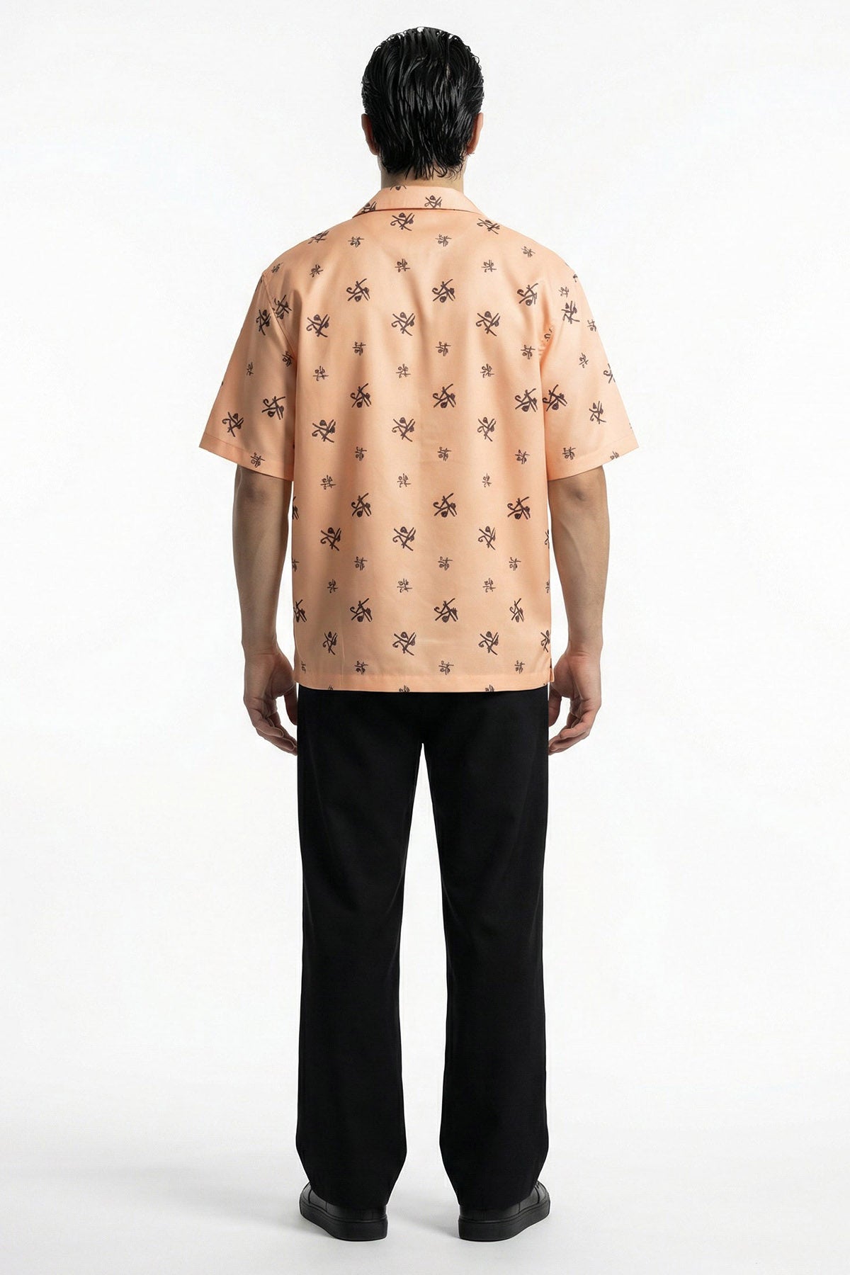 Orange Viscose Detailed Shirt