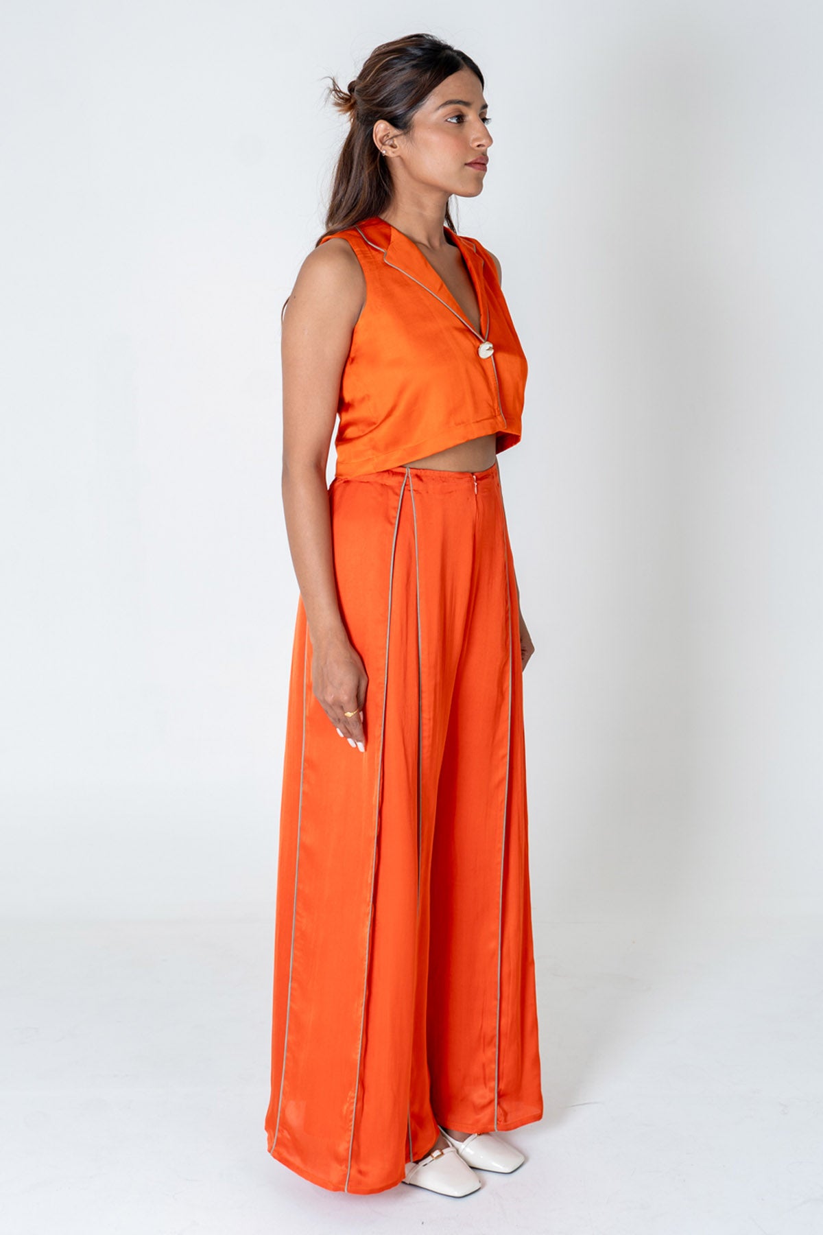 Orange Waistcoat Co-ord Set
