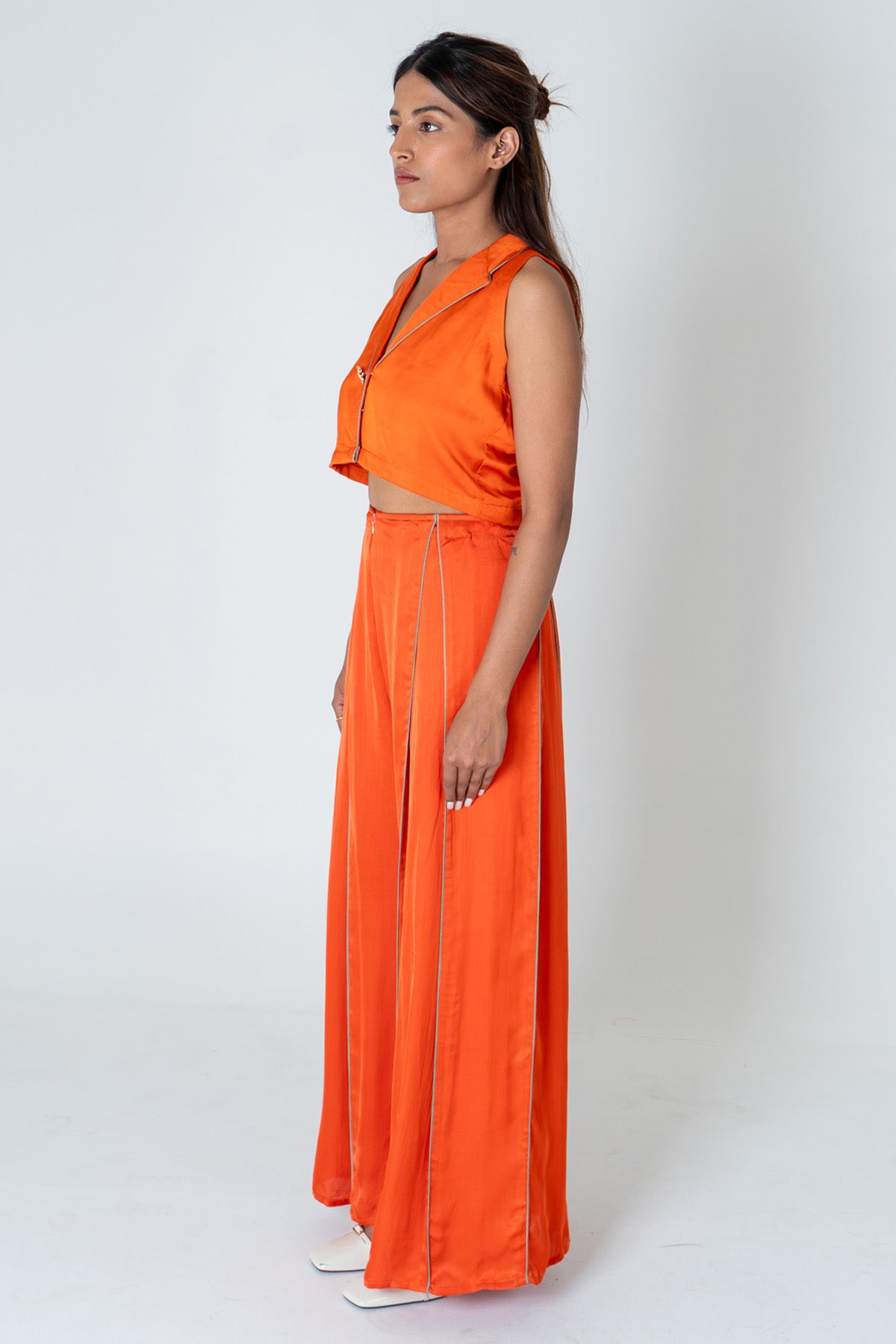 Orange Waistcoat Co-ord Set